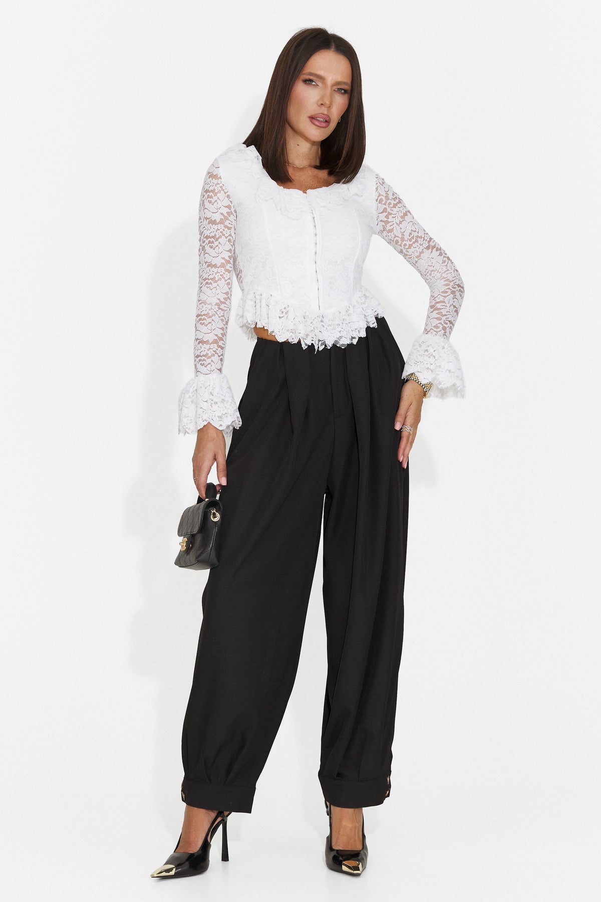 Bluza eleganta alba Casneria Bogas