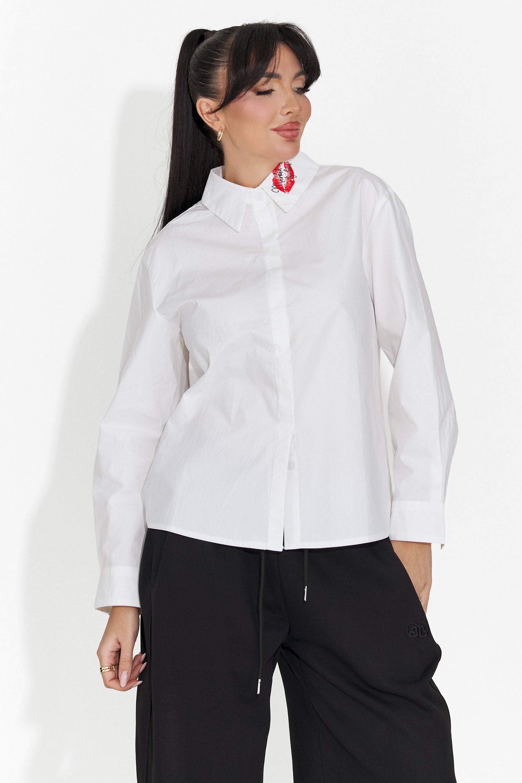 Elegantna bela bluza za dame Sienara Bogas