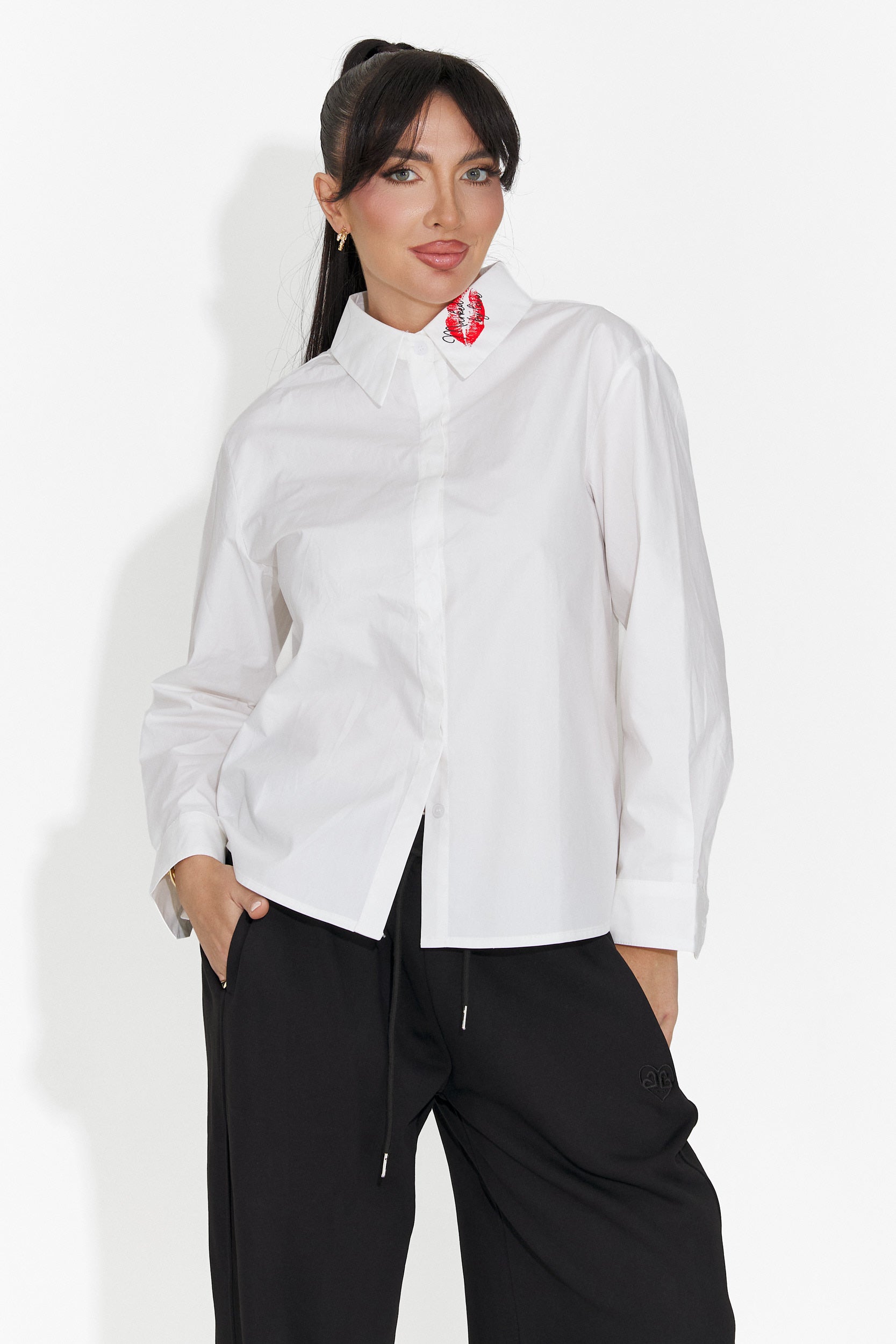 Elegantna bela bluza za dame Sienara Bogas