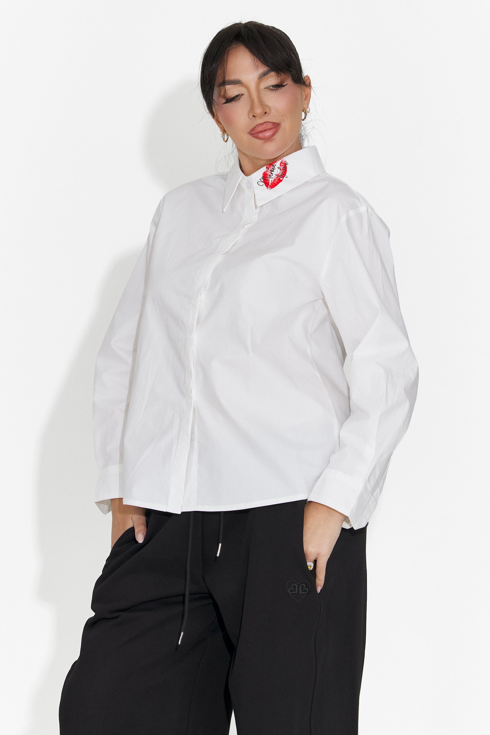 Elegantna bela bluza za dame Sienara Bogas