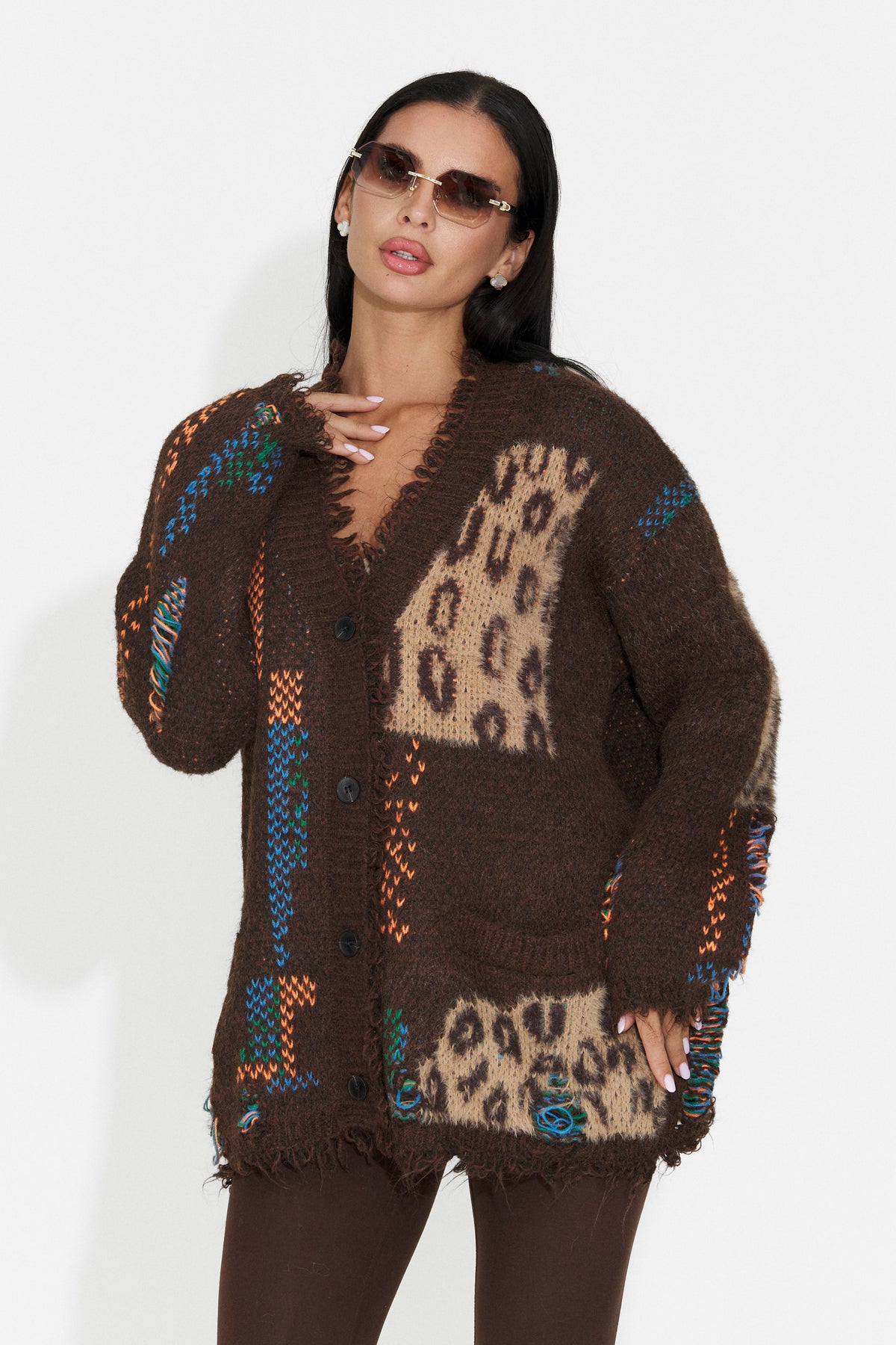 Cardigan casual maro Luneiola Bogas