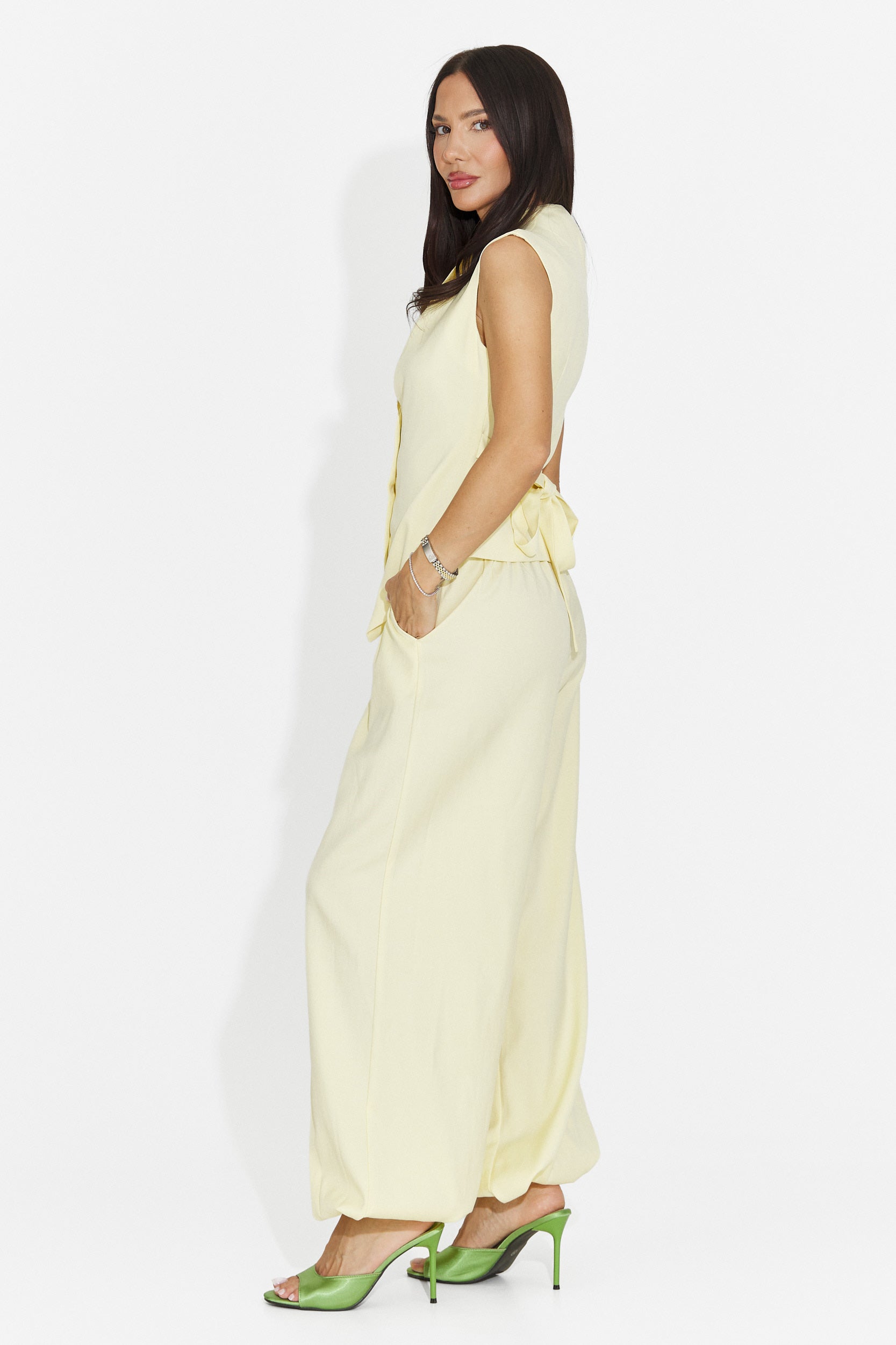 Compleu dama elegant galben Foesanty Bogas