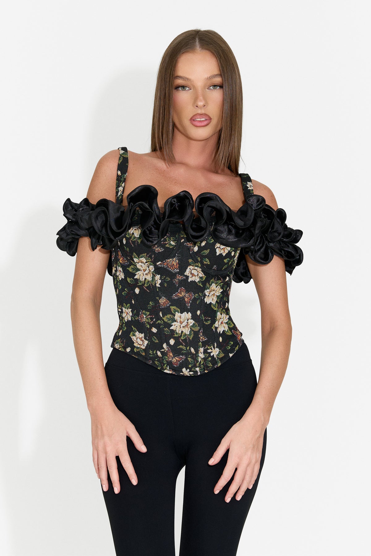Eleganten črn korzet za dame Dimona Bogas