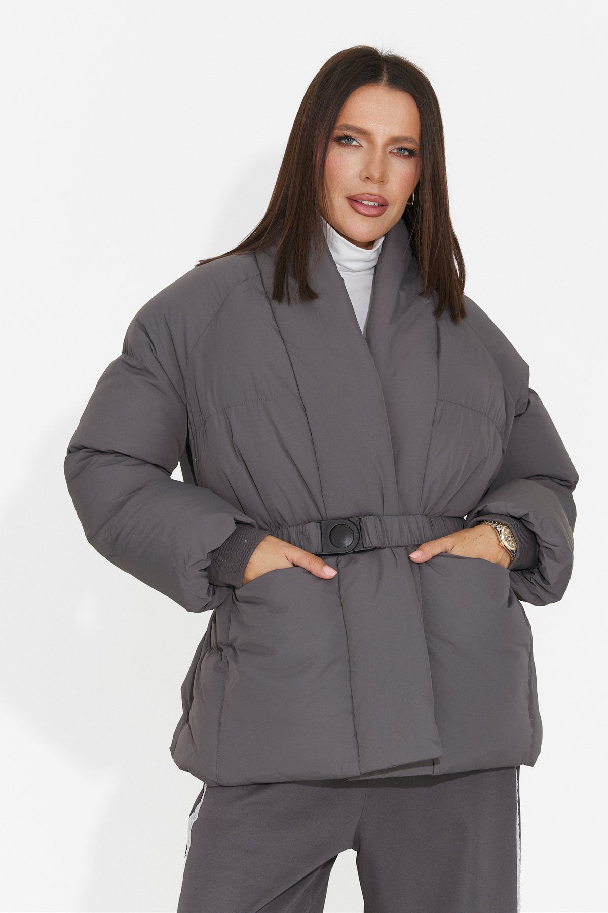 Geaca casual gri Butialia Bogas