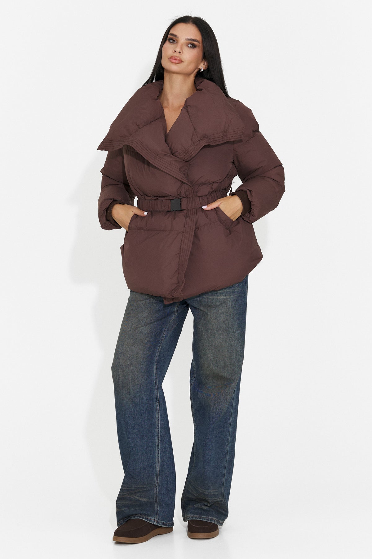 Geaca casual maro Ranoueria Bogas
