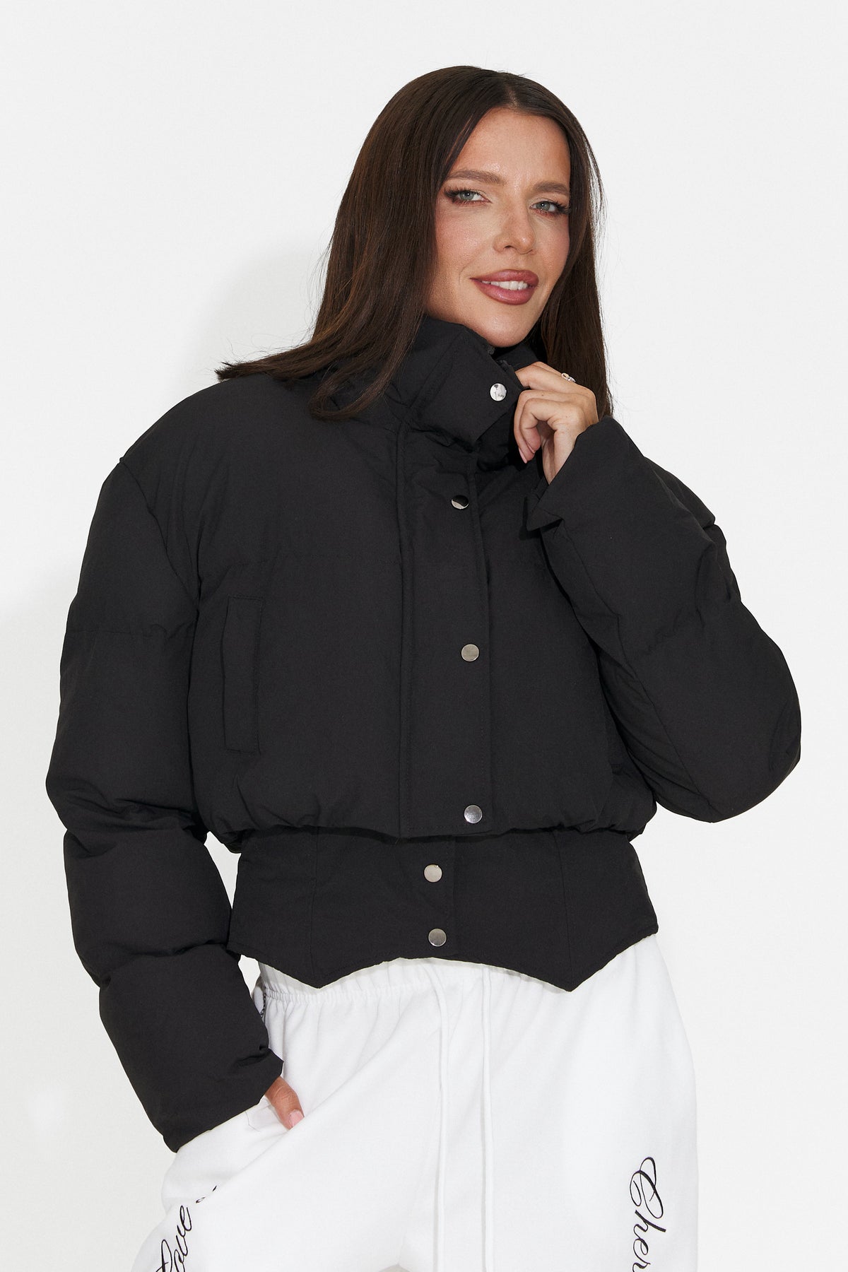 Geaca casual neagra Briouna Bogas