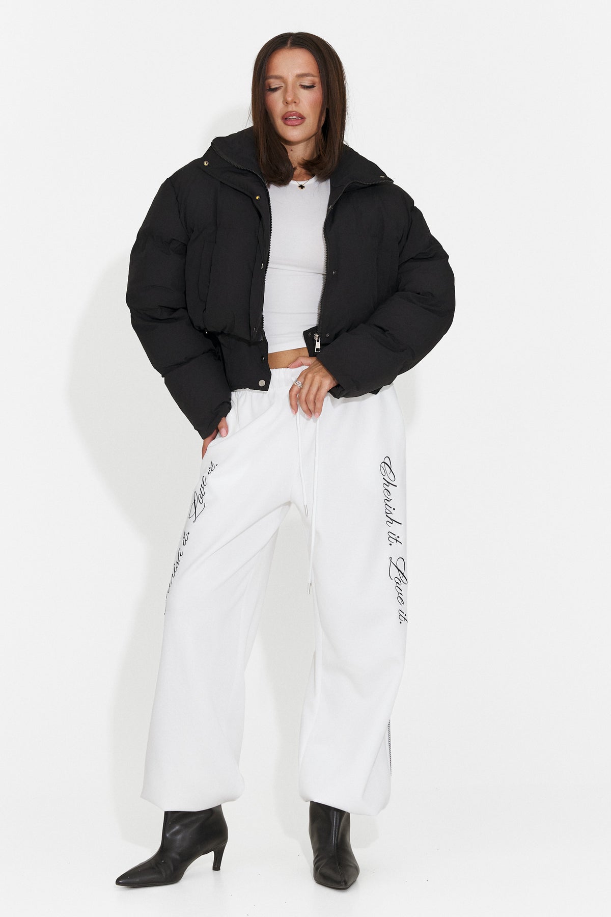 Geaca casual neagra Briouna Bogas