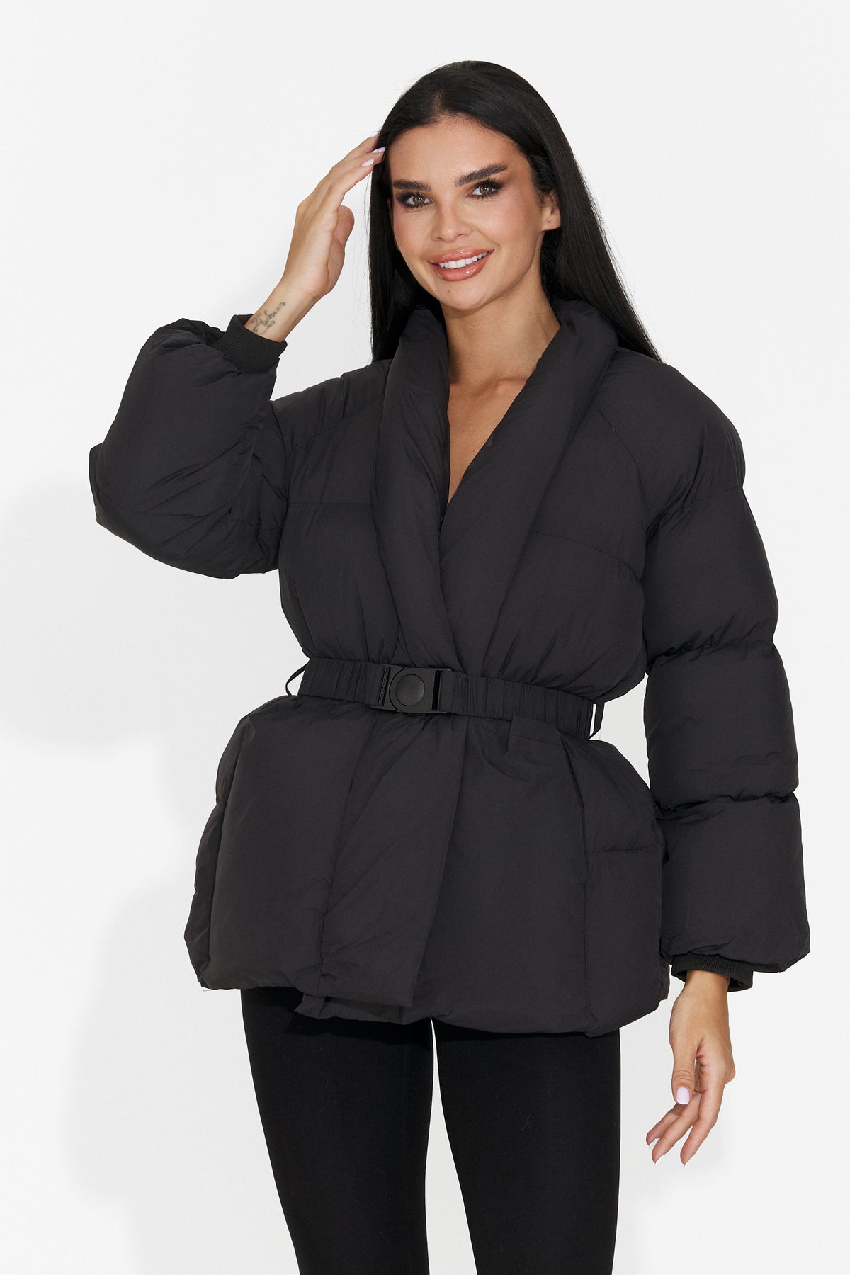 Geaca casual neagra Butialia Bogas