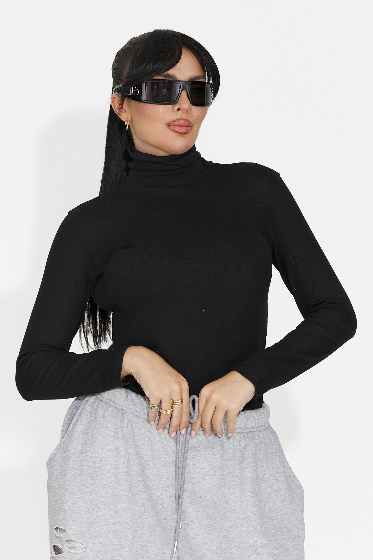 Helanca casual neagra Grunliza Bogas