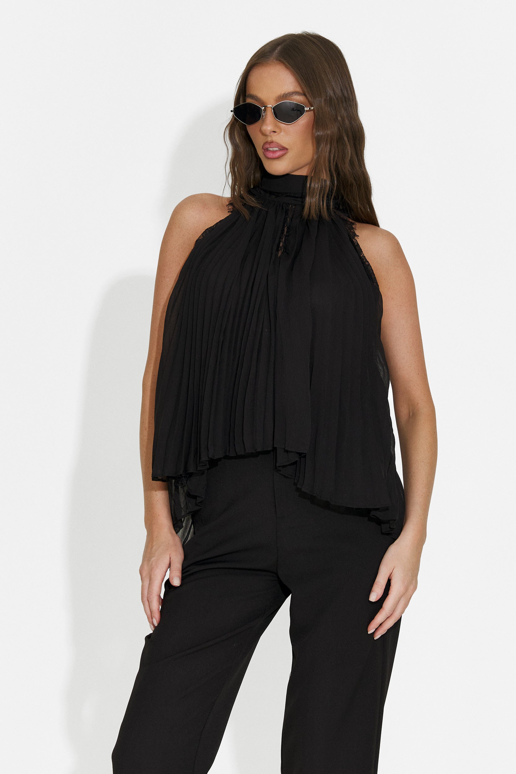 Črni ženski casual top Eirena Bogas