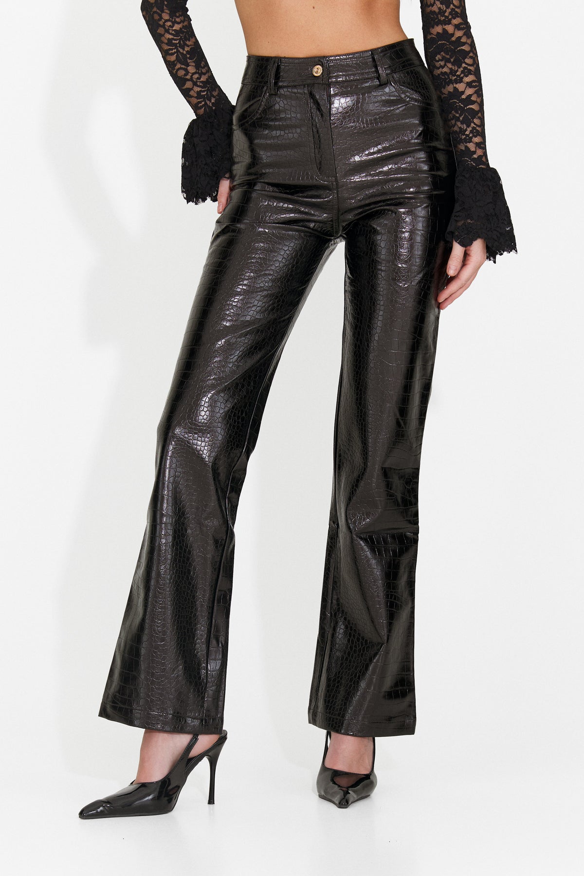 Pantaloni casual negri Crivsioria Bogas