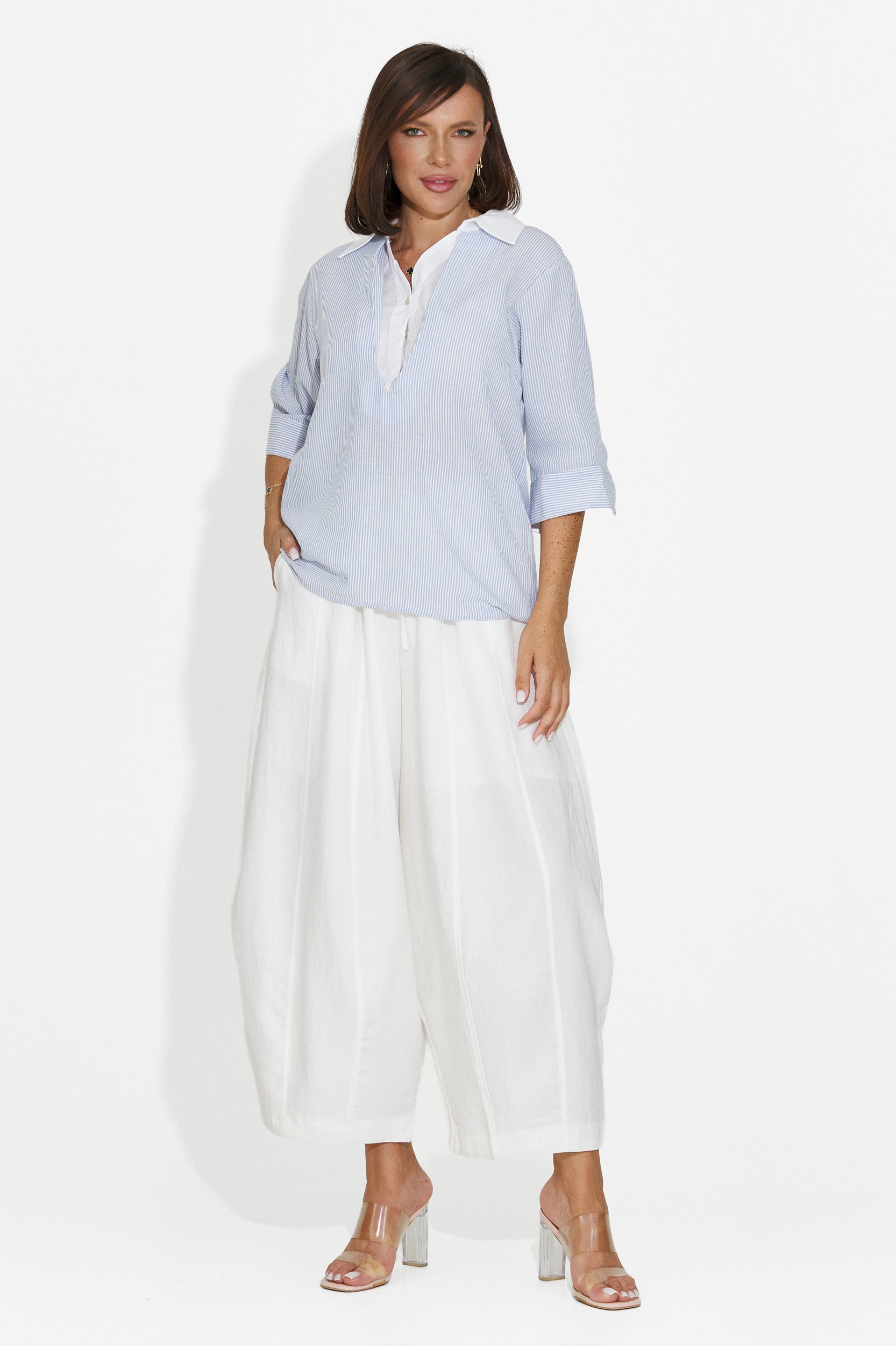 Ženske casual bele hlače Eusepia Bogas