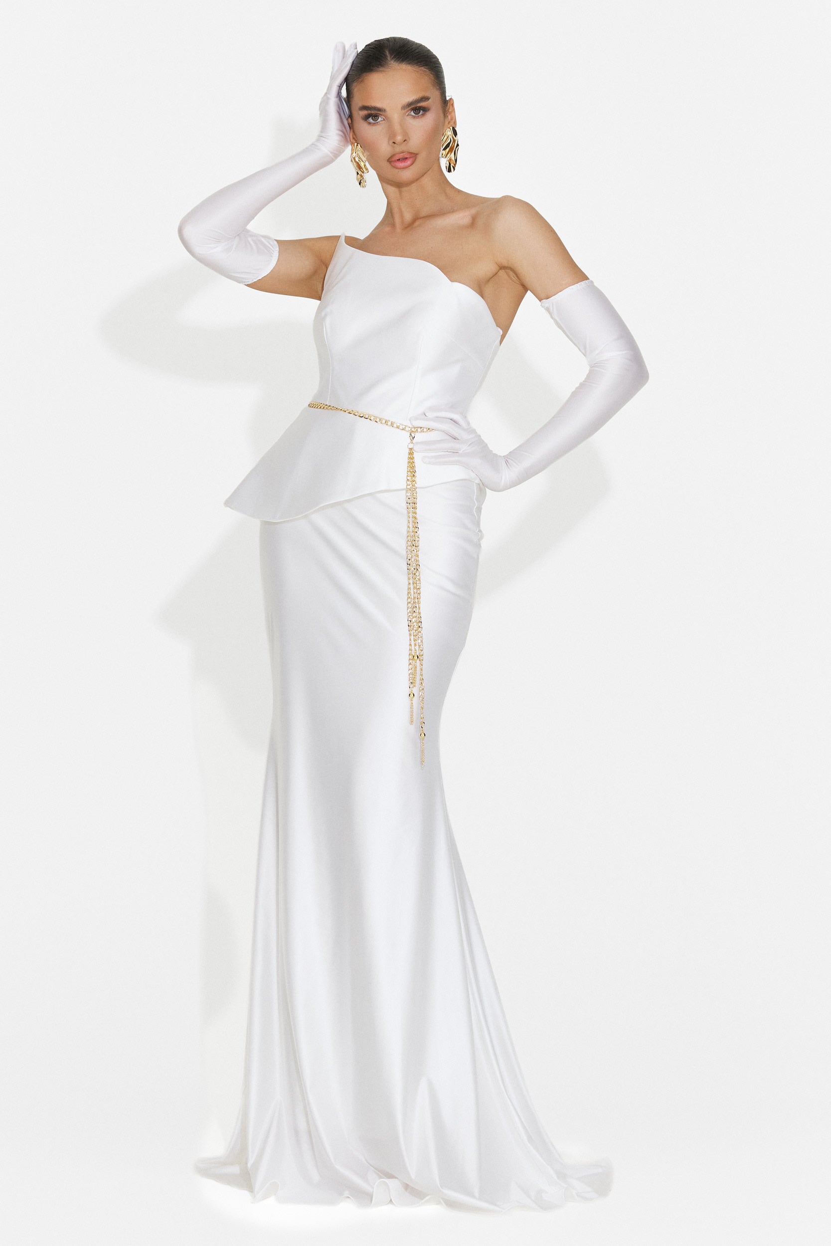 Rochie dama lunga alba Merle Bogas