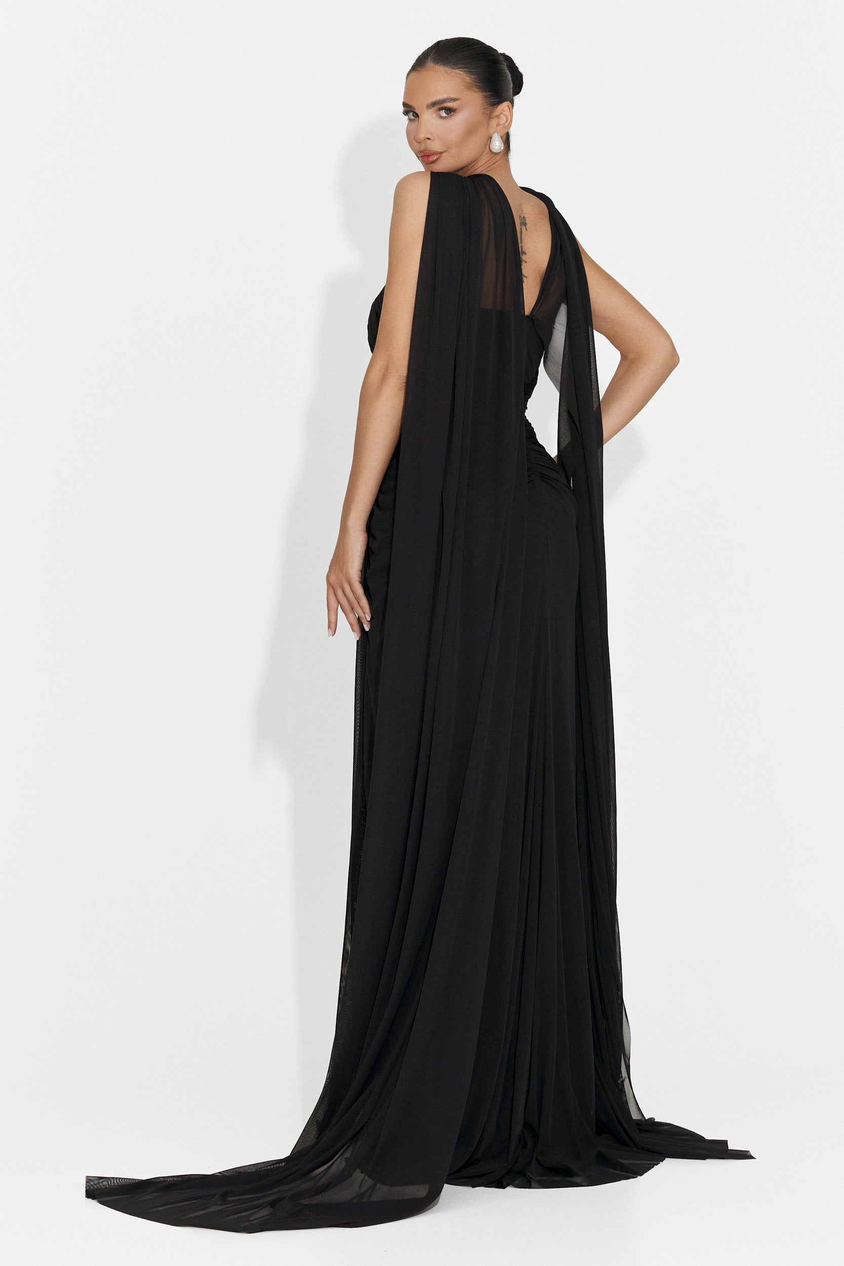 Rochie dama lunga neagra Lota Bogas