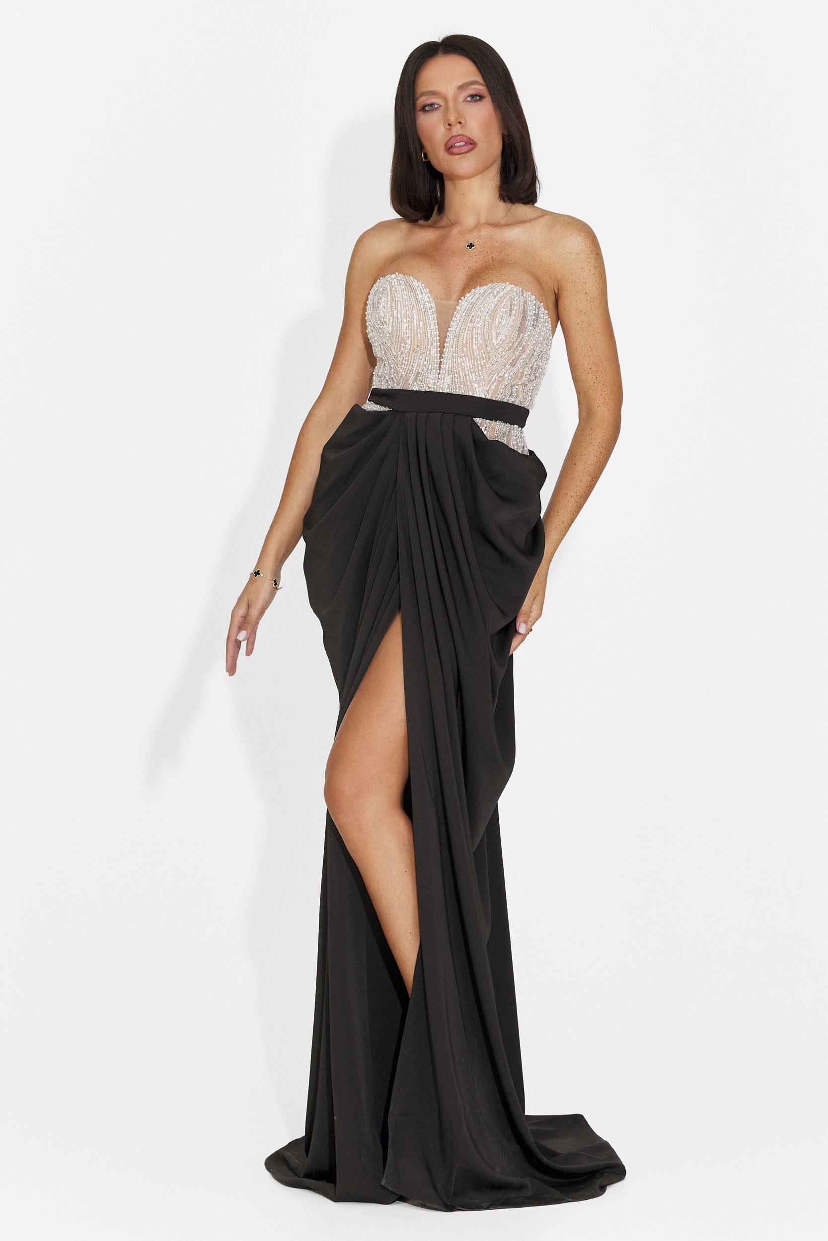 Rochie dama lunga neagra Pagyna Bogas