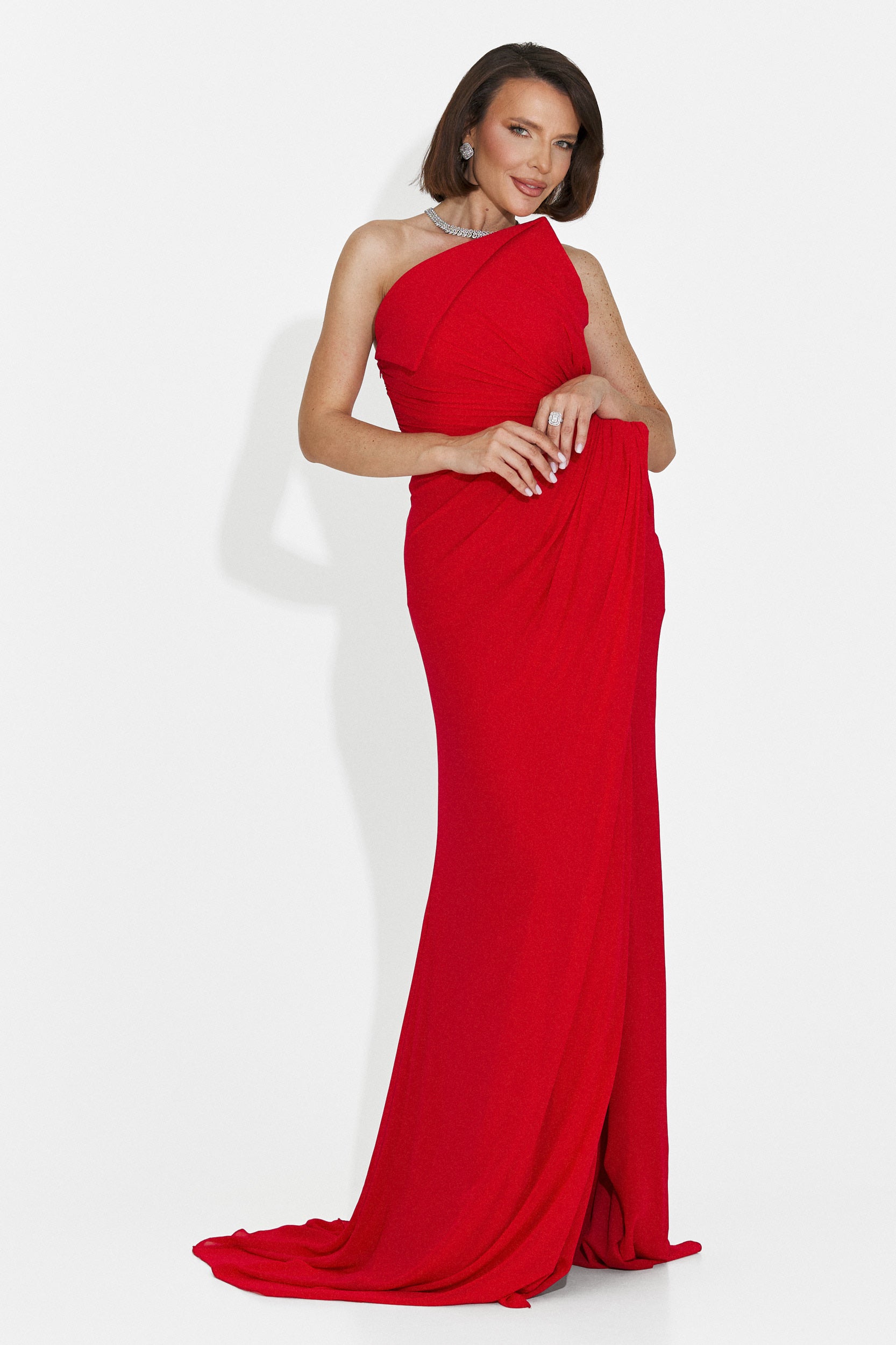 Rochie dama lunga rosie Felina Bogas