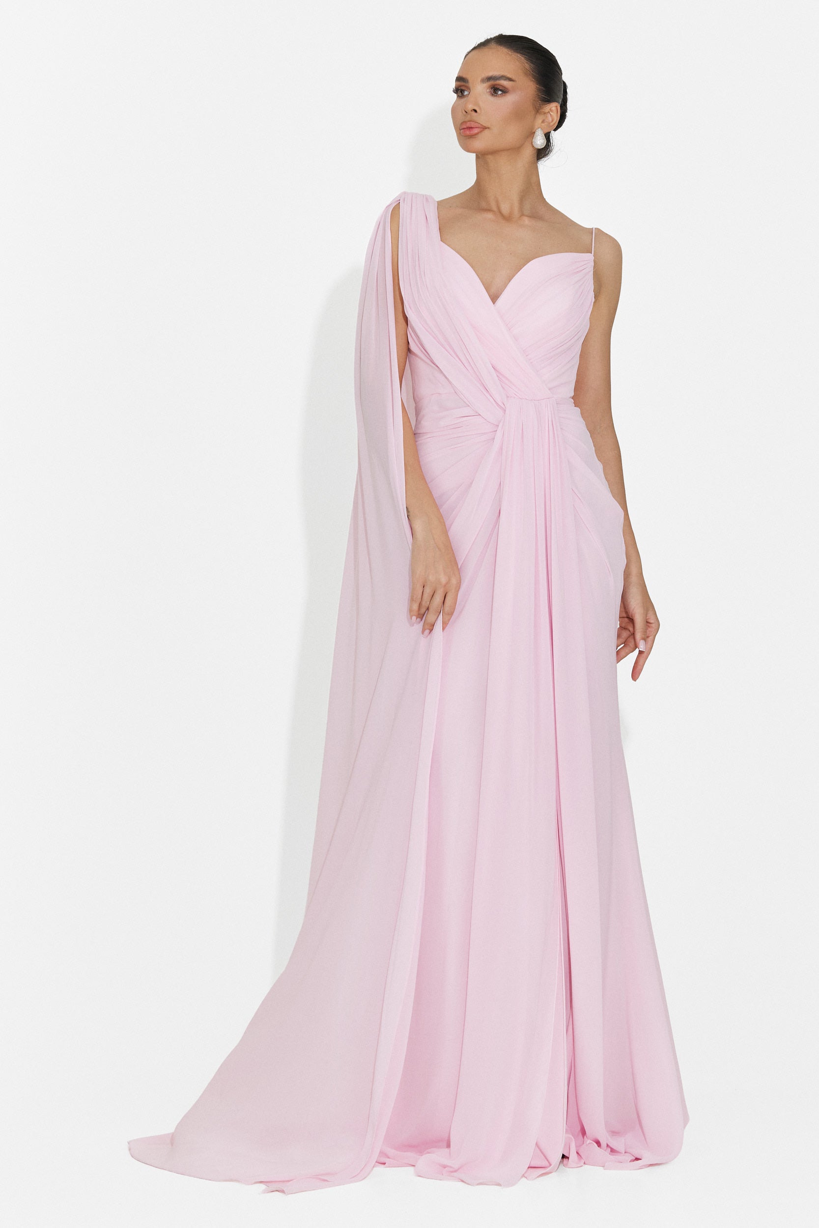 Rochie dama lunga roz Lino Bogas