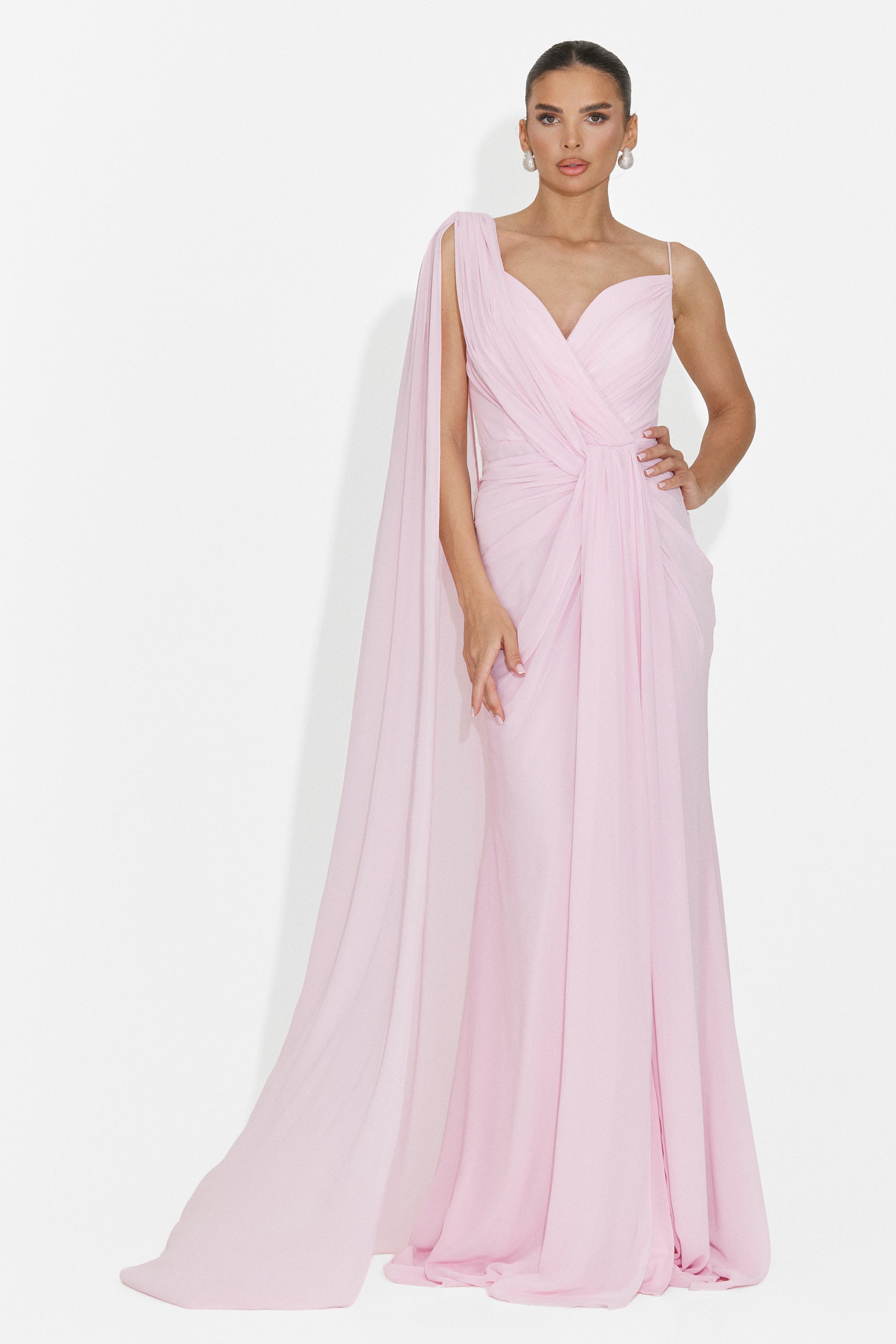 Rochie dama lunga roz Lino Bogas