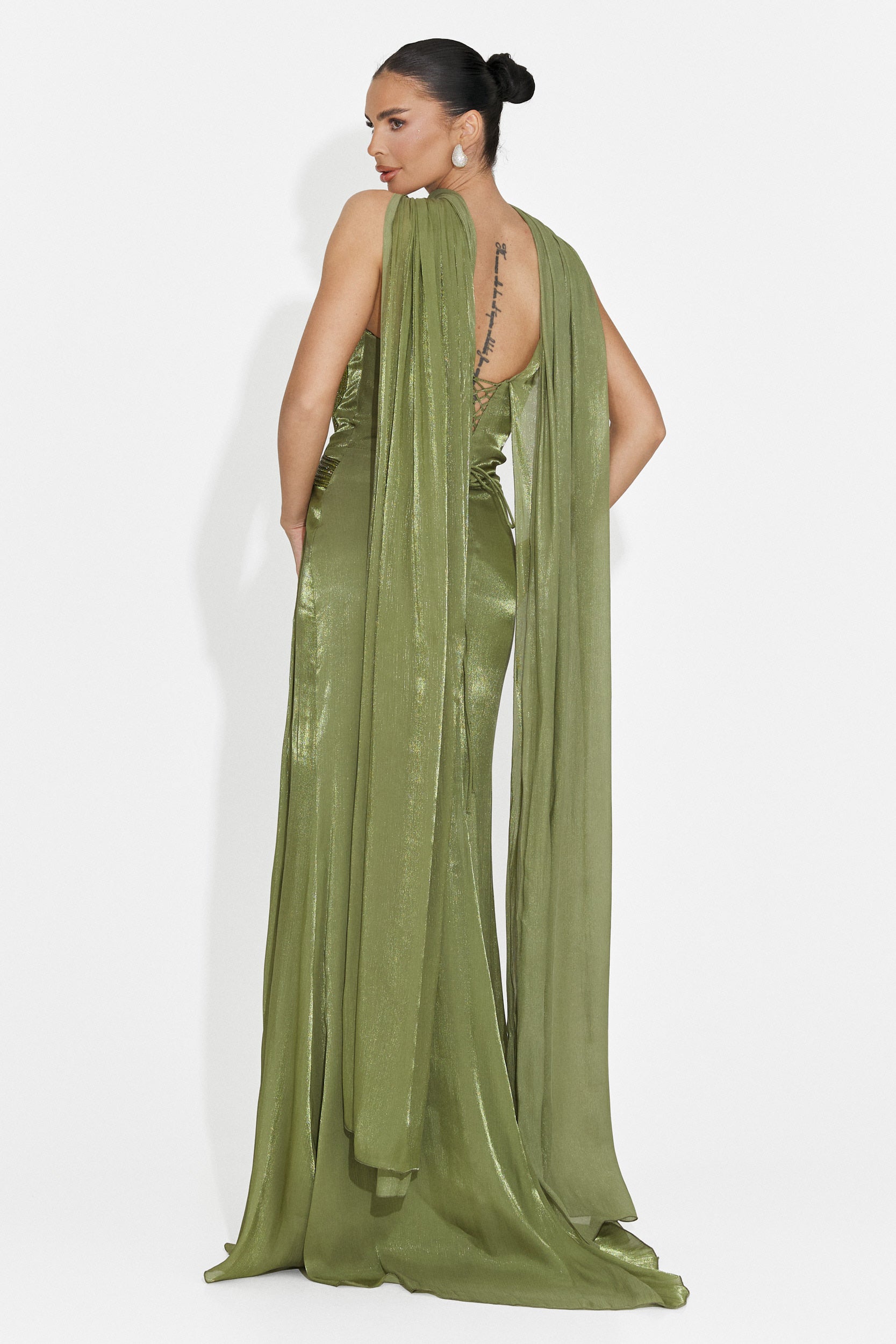 Rochie dama lunga verde Moritz Bogas