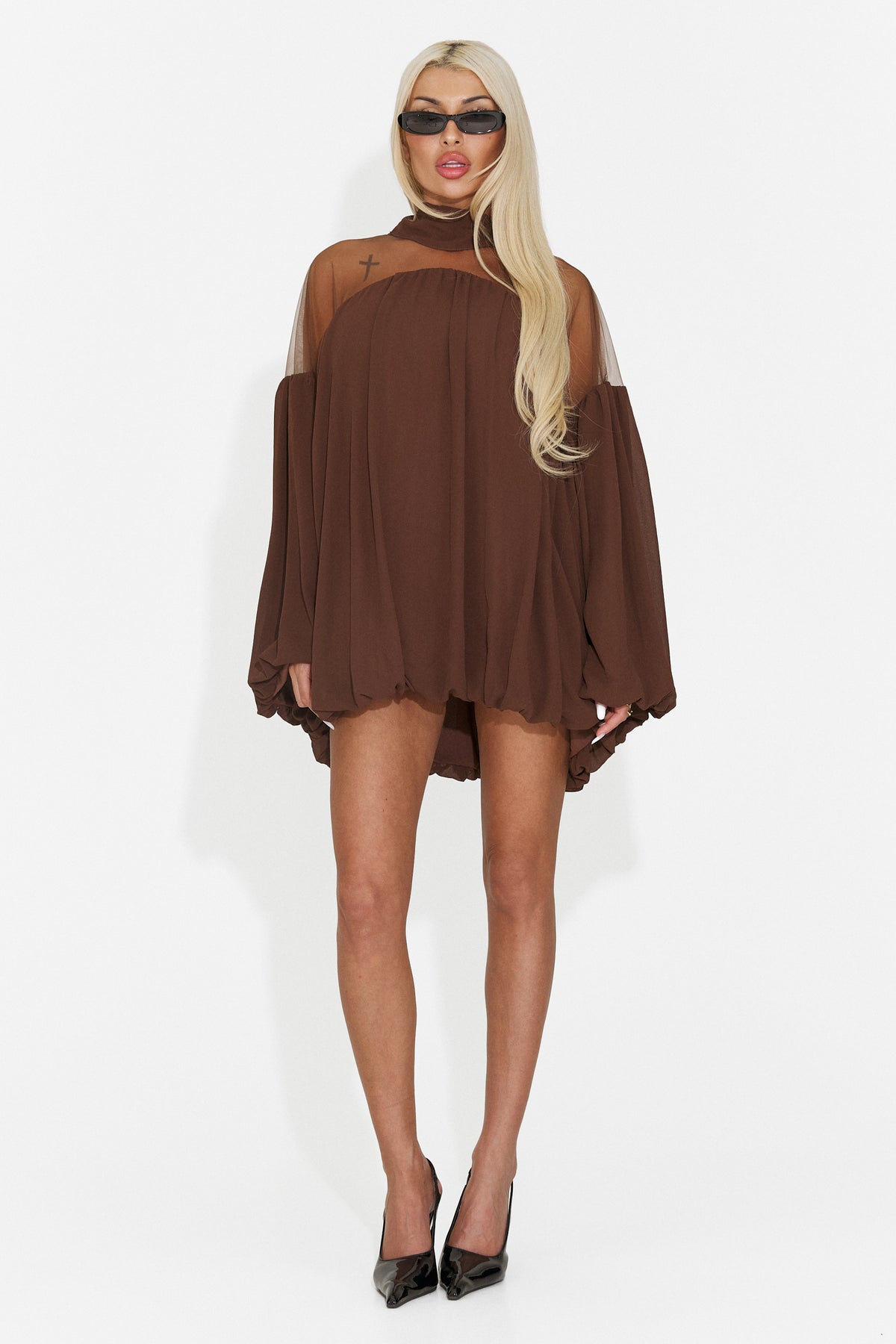 Rochie eleganta maro Flsiaeria Bogas