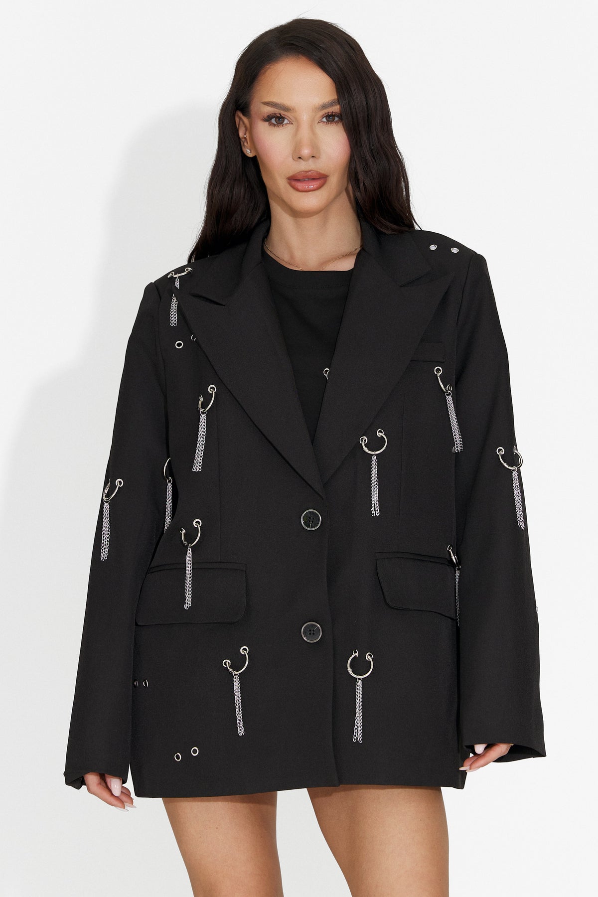 Eleganten črn ženski blazer Pikata Bogas