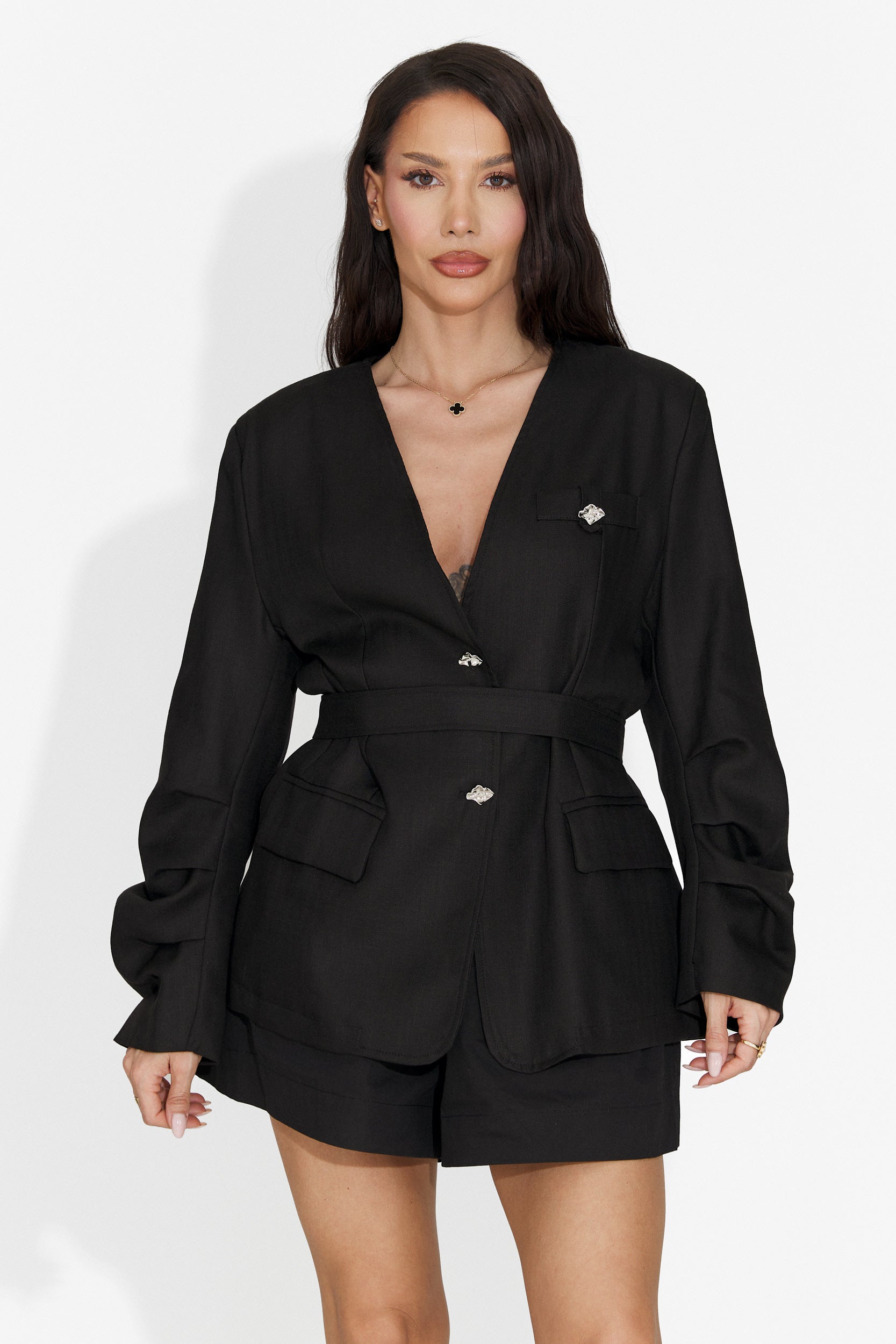 Eleganten črn damski blazer Verbana Bogas