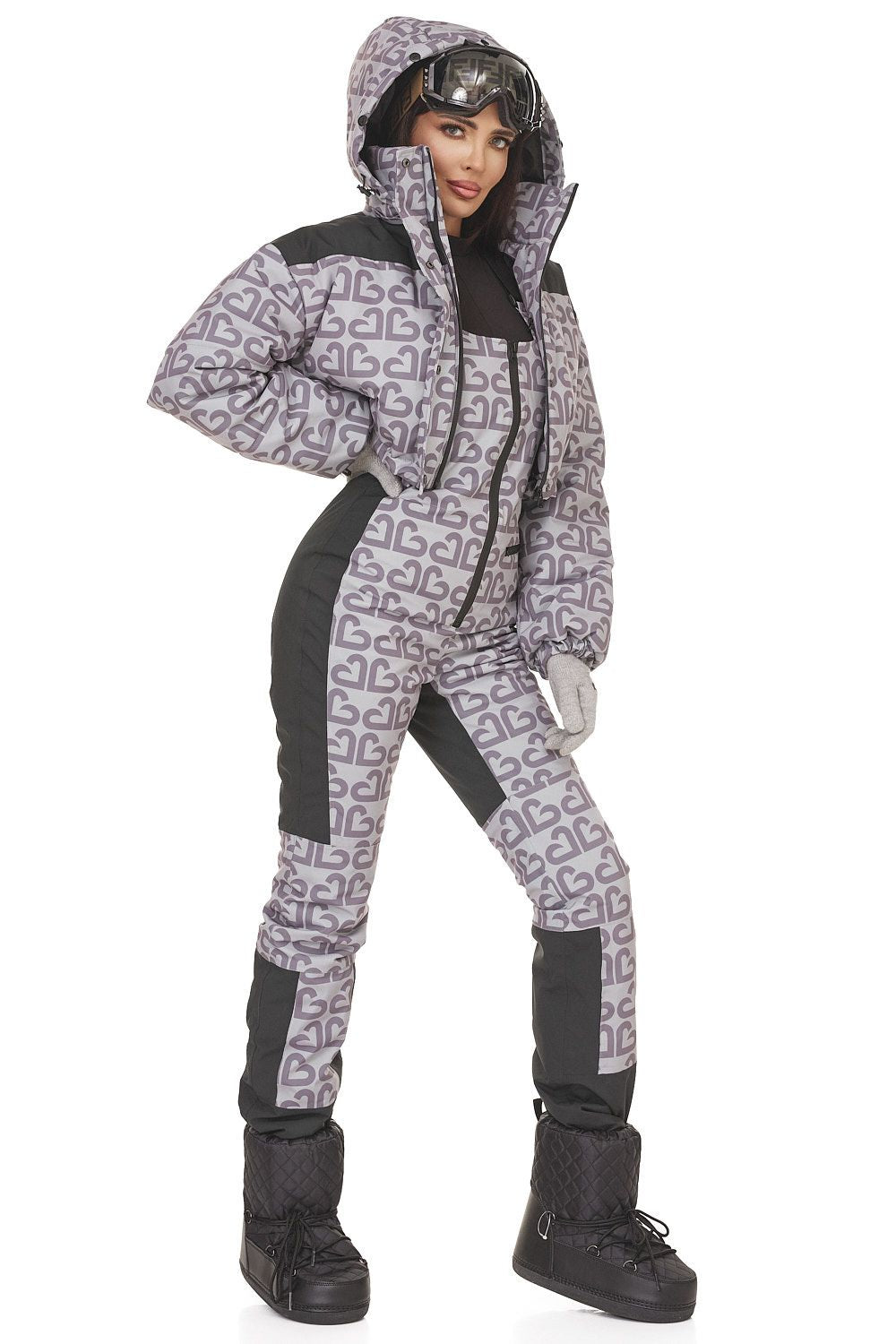 Costum ski casual gri Senileda Bogas