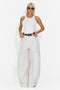 Pantaloni dama casual albi Orary Bogas