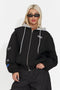 Geaca dama casual neagra Adisana Bogas
