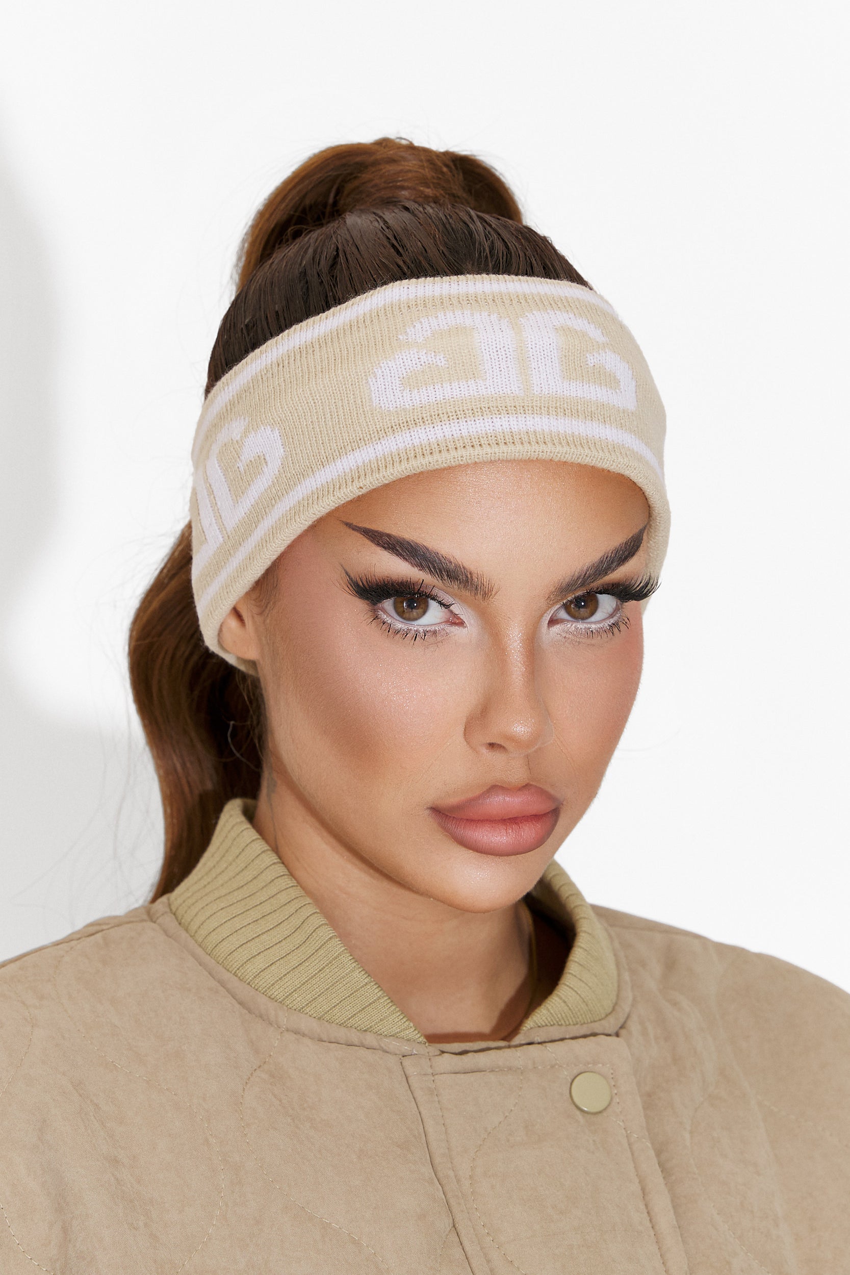 Kasra Bogas Casual Beige Ženska Trakica za Glavo