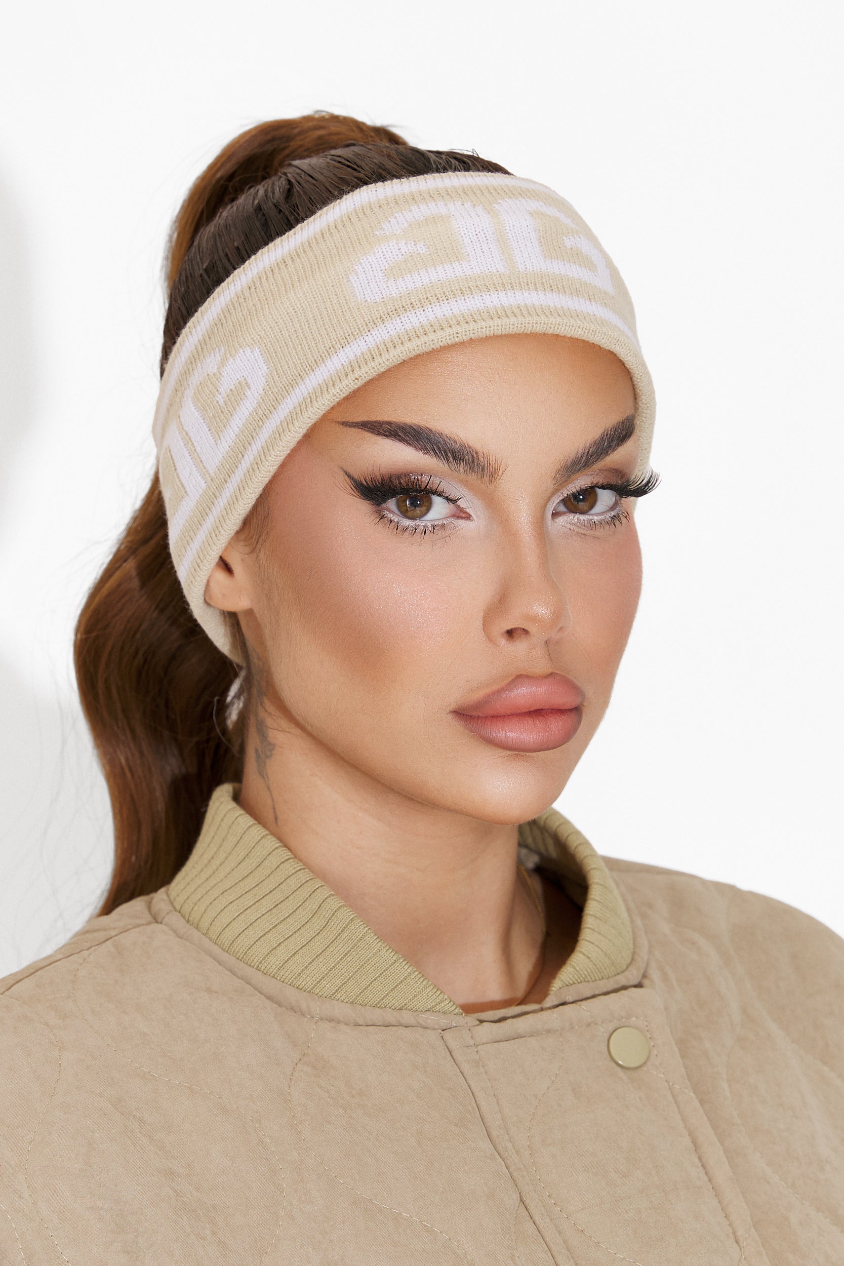 Kasra Bogas Casual Beige Ženska Trakica za Glavo