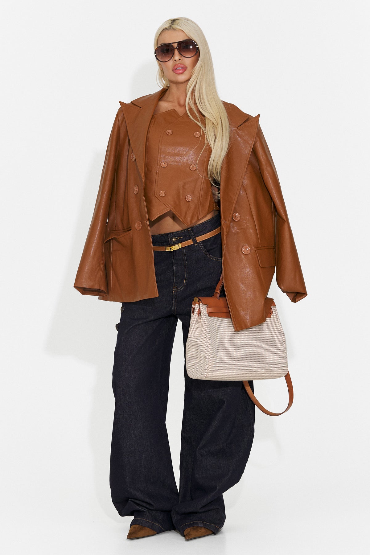 Blugi casual bleumarin Tasina Bogas