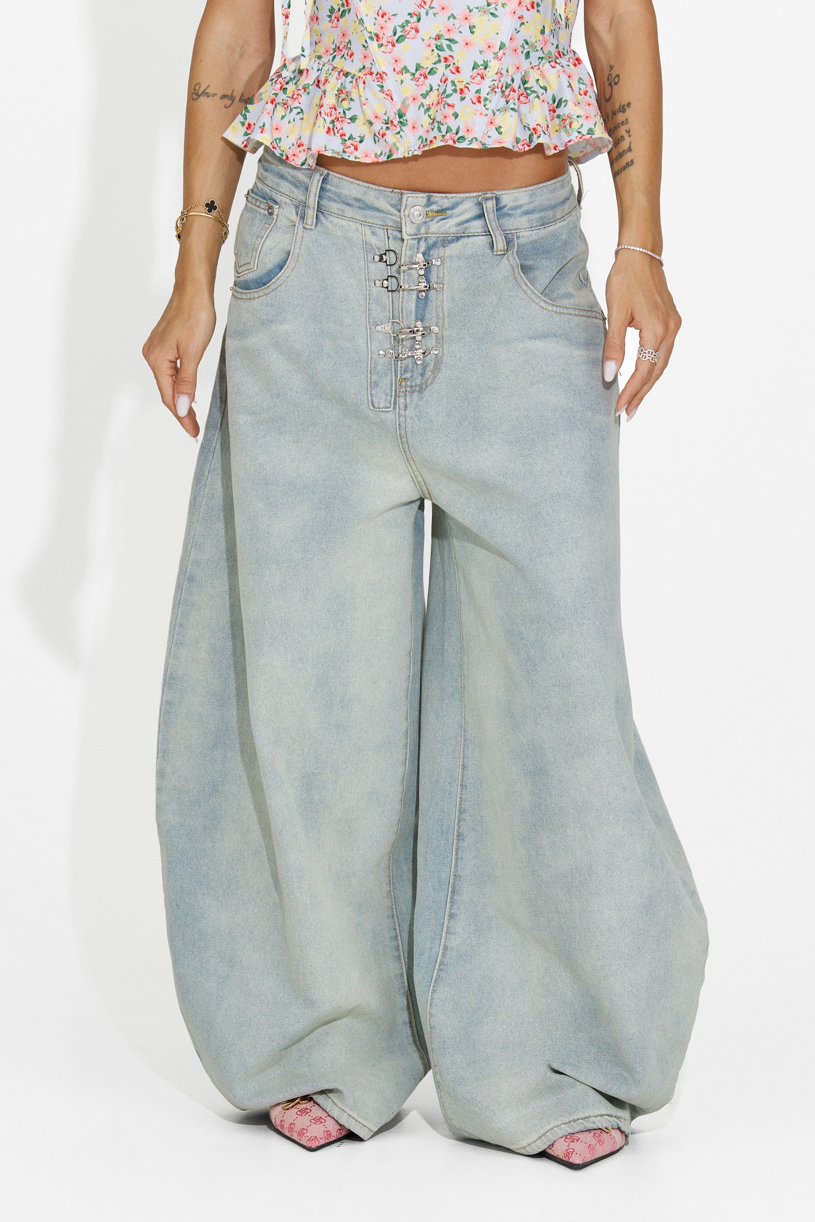 Svetlo modri casual jeans za ženske Valiama Bogas