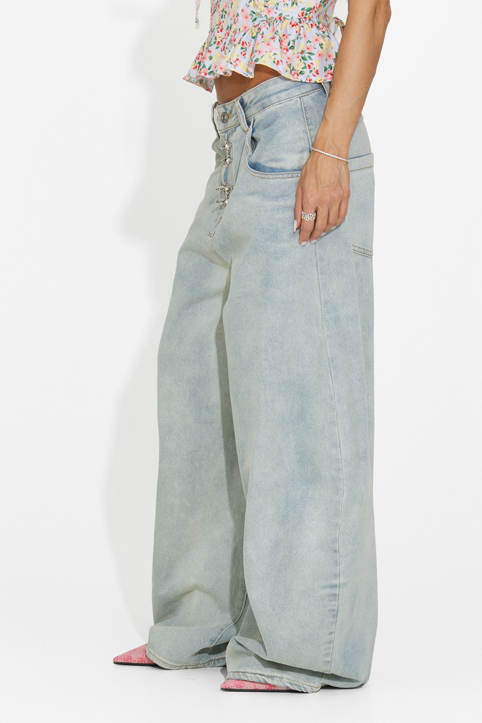 Svetlo modri casual jeans za ženske Valiama Bogas
