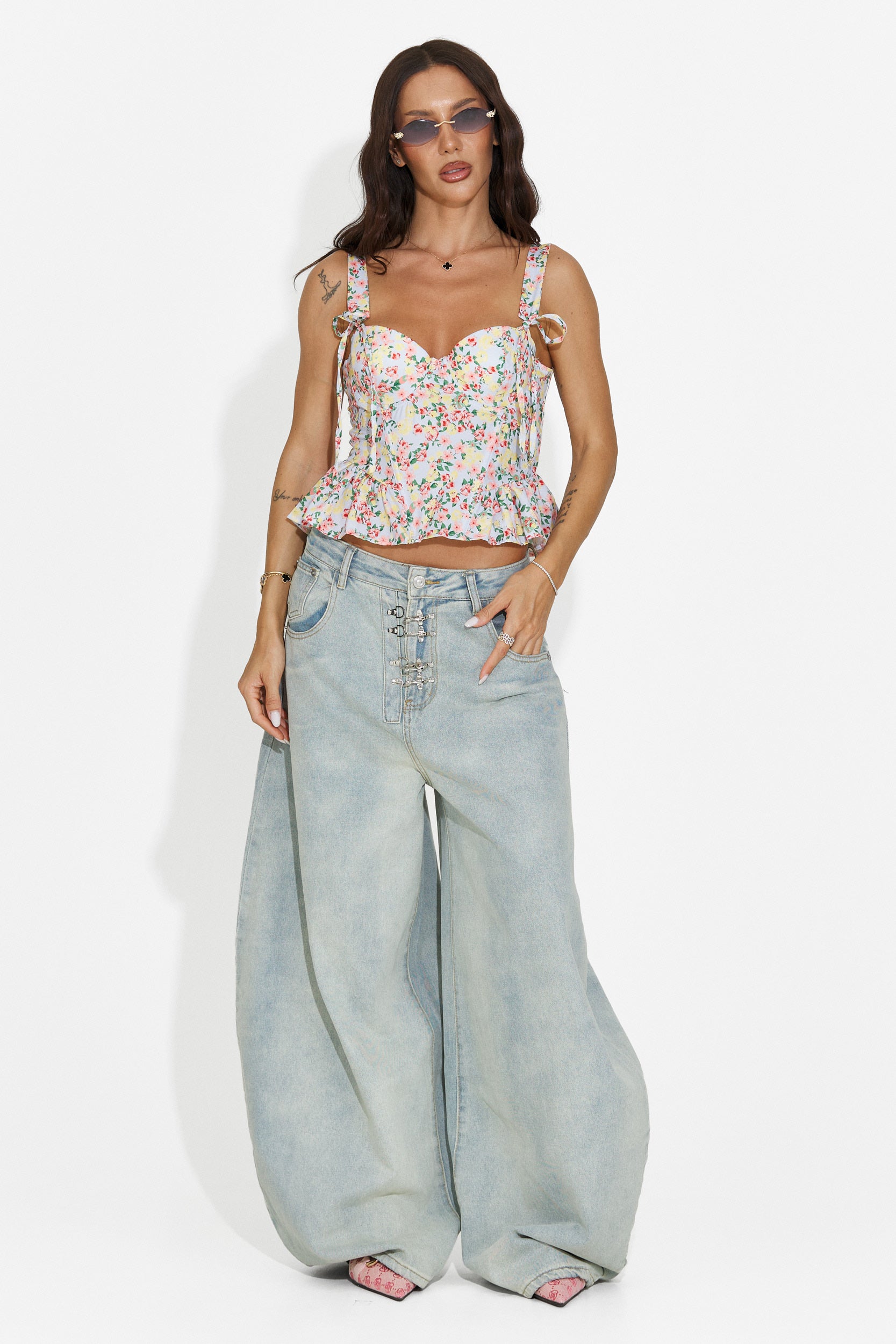 Svetlo modri casual jeans za ženske Valiama Bogas