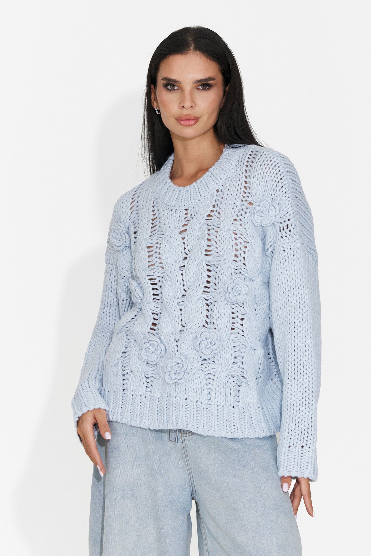 Bluza casual bleu Elsyia Bogas