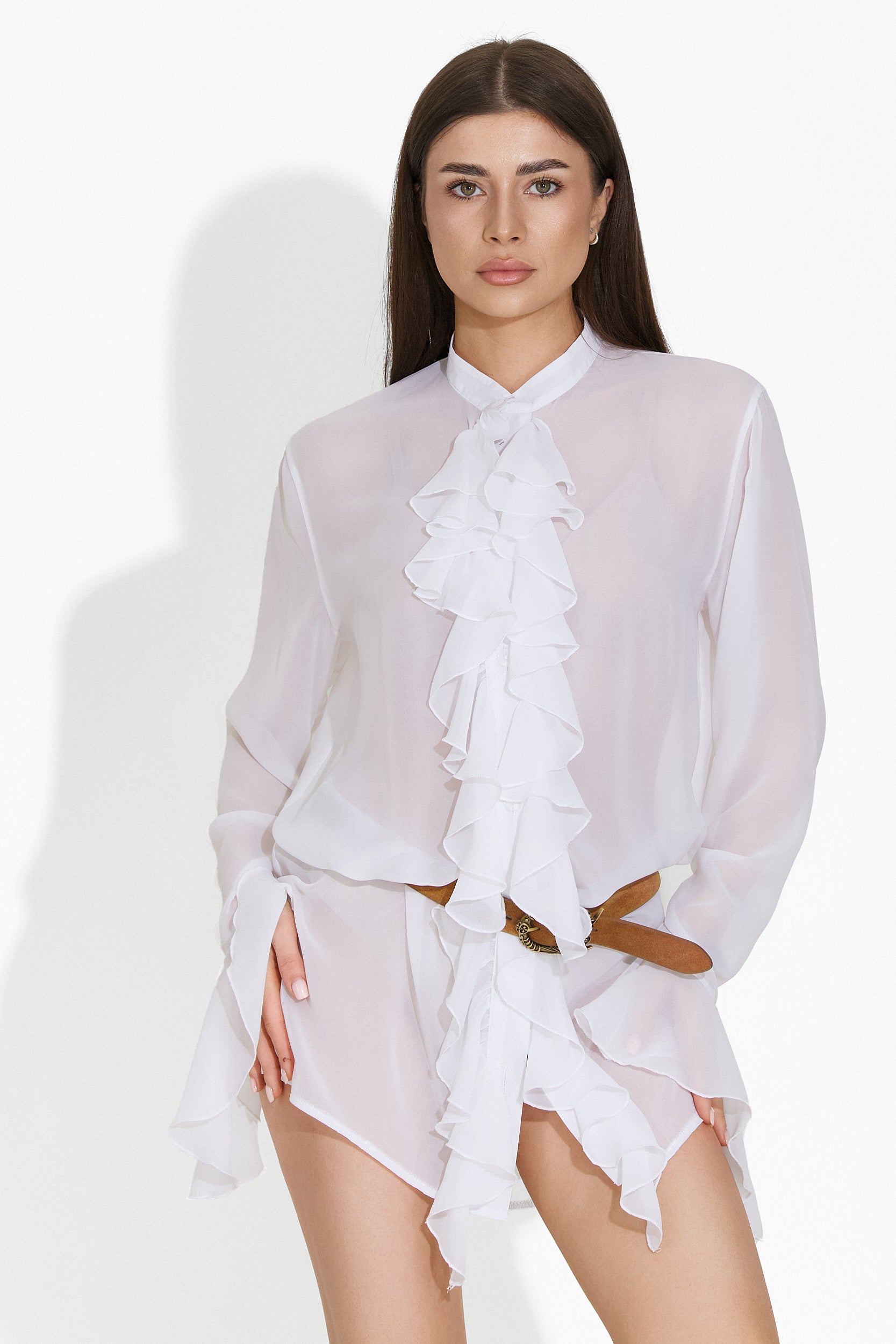 Camasa dama eleganta alba Iryma Bogas