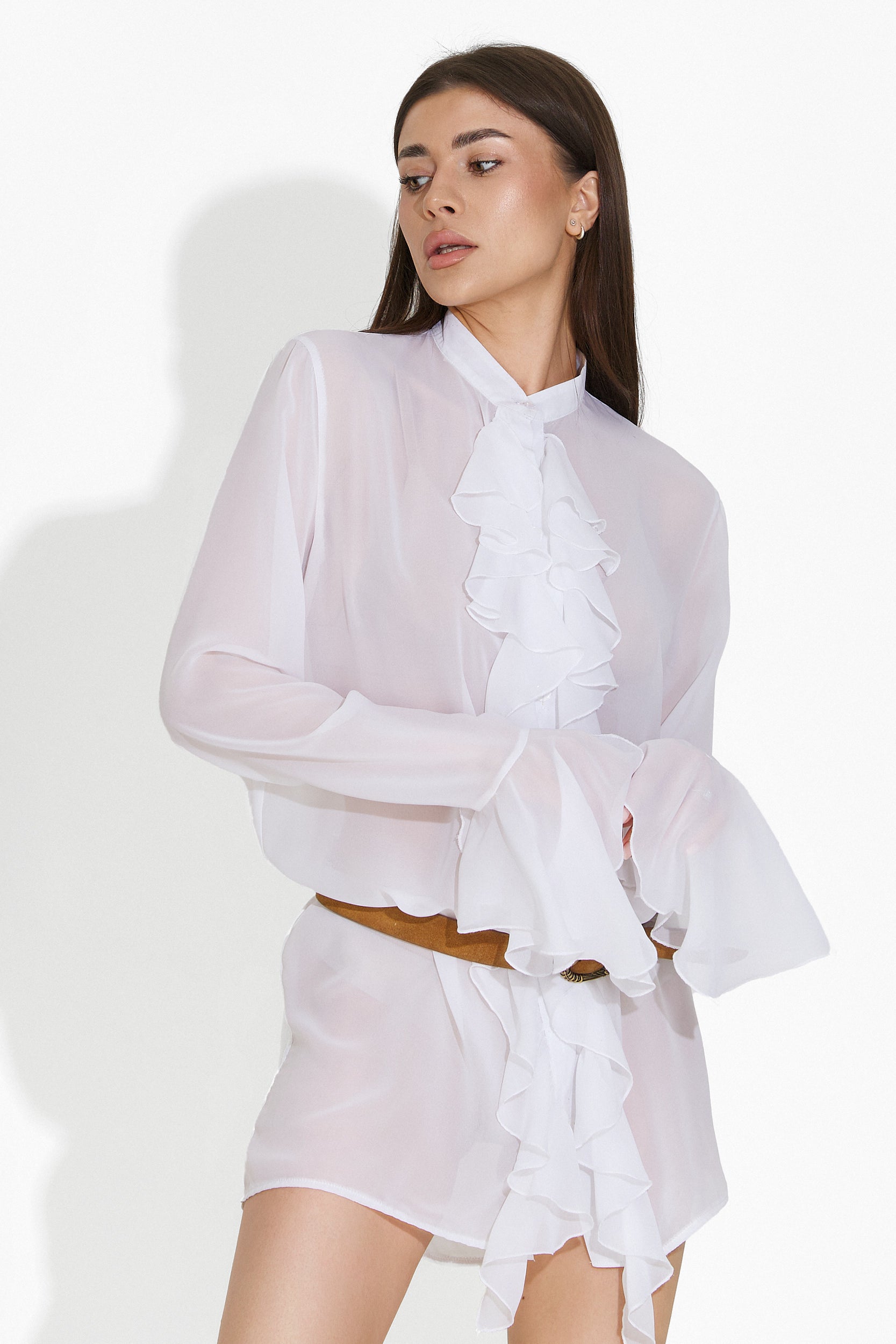 Camasa dama eleganta alba Iryma Bogas