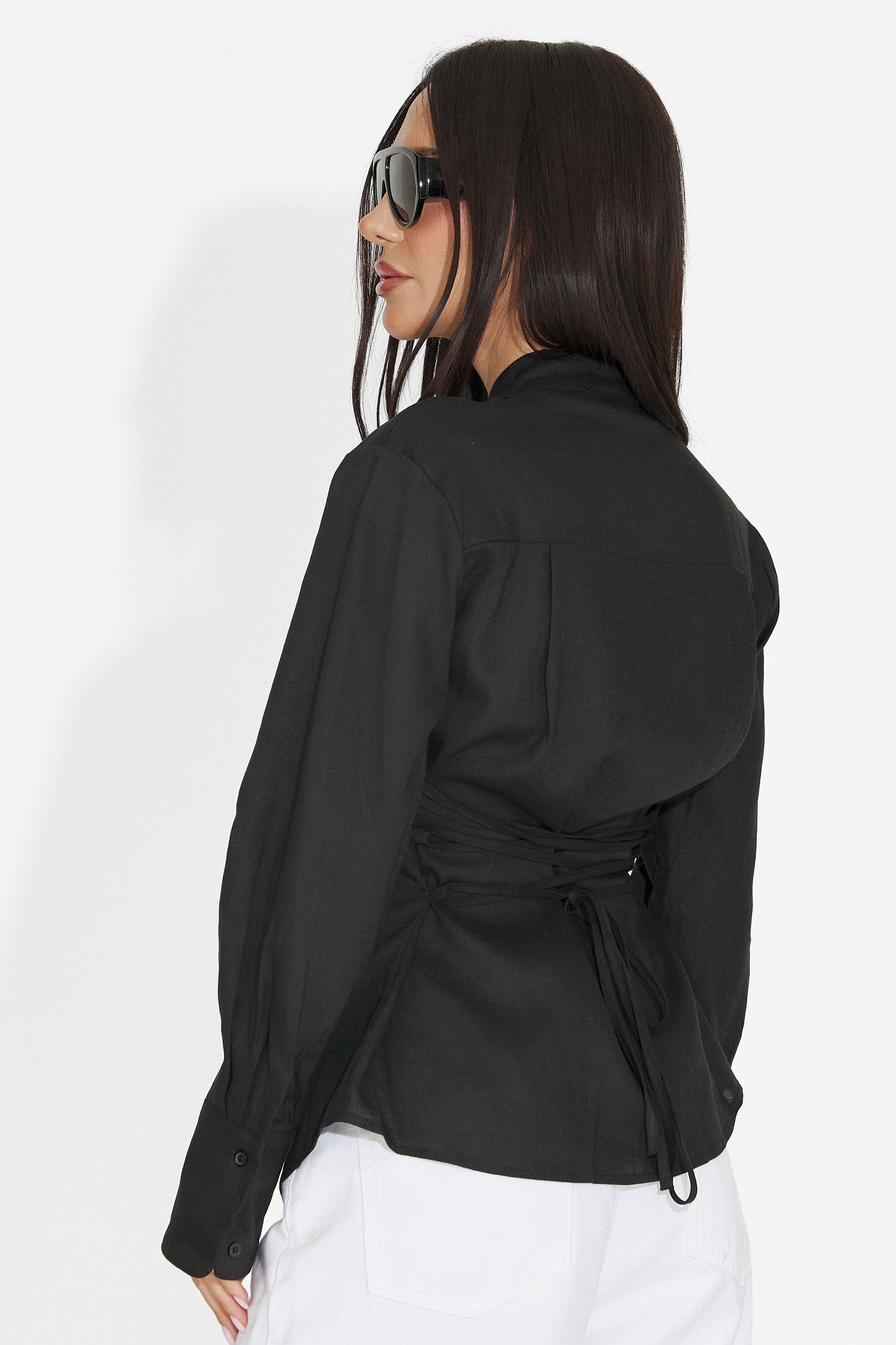 Camasa dama eleganta neagra Comsyna Bogas