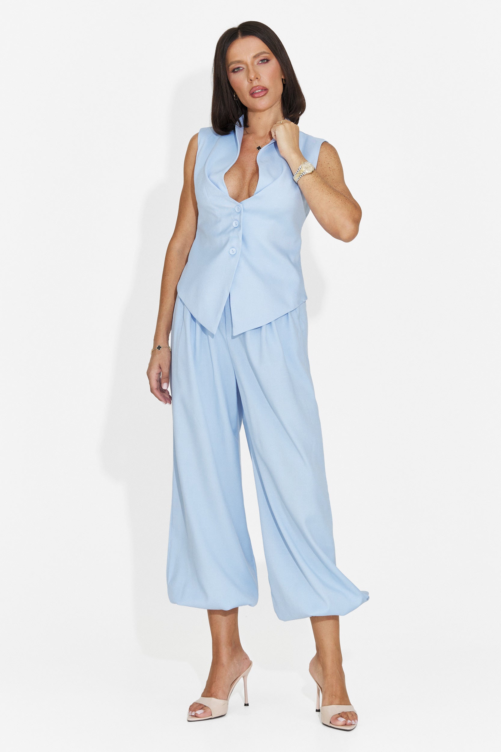Compleu dama elegant bleu Foesanty Bogas
