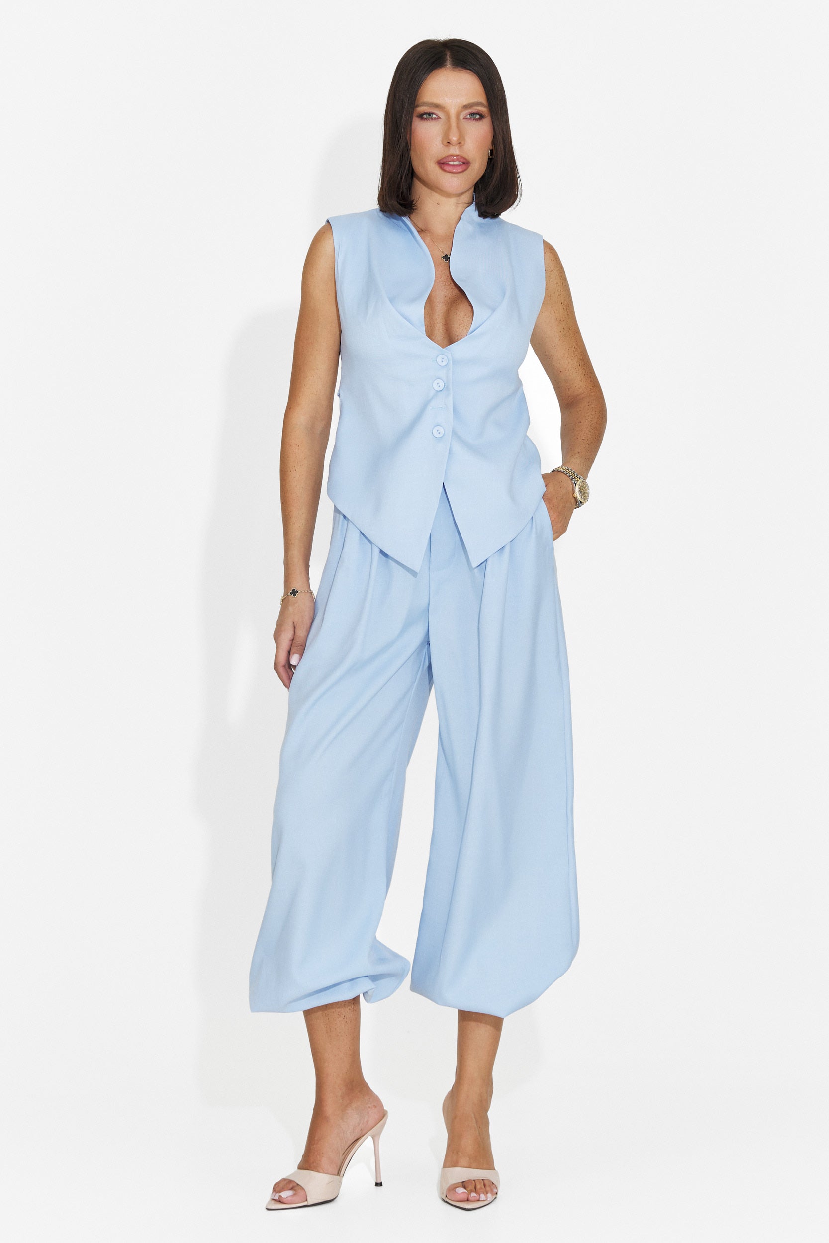 Compleu dama elegant bleu Foesanty Bogas