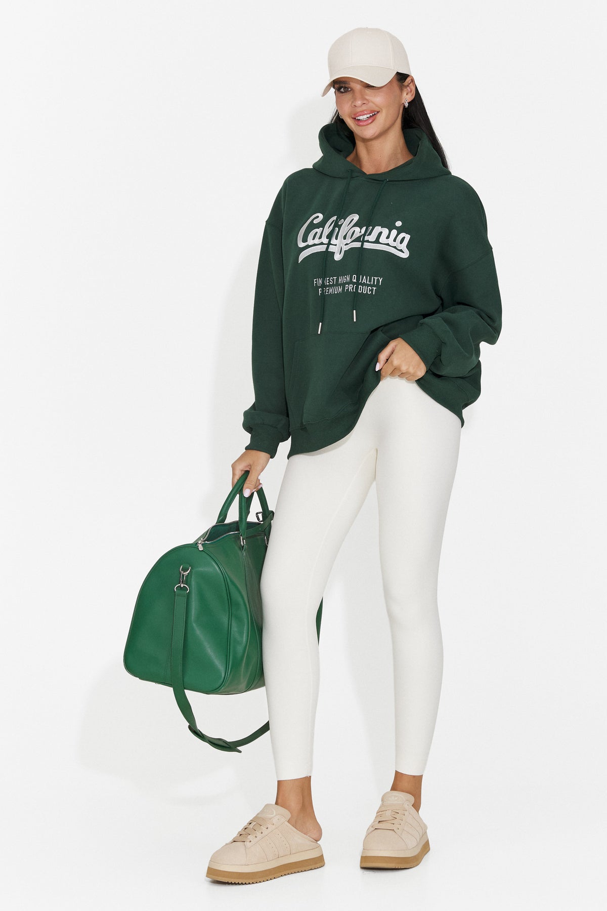 Hanorac casual verde Velzeisa Bogas