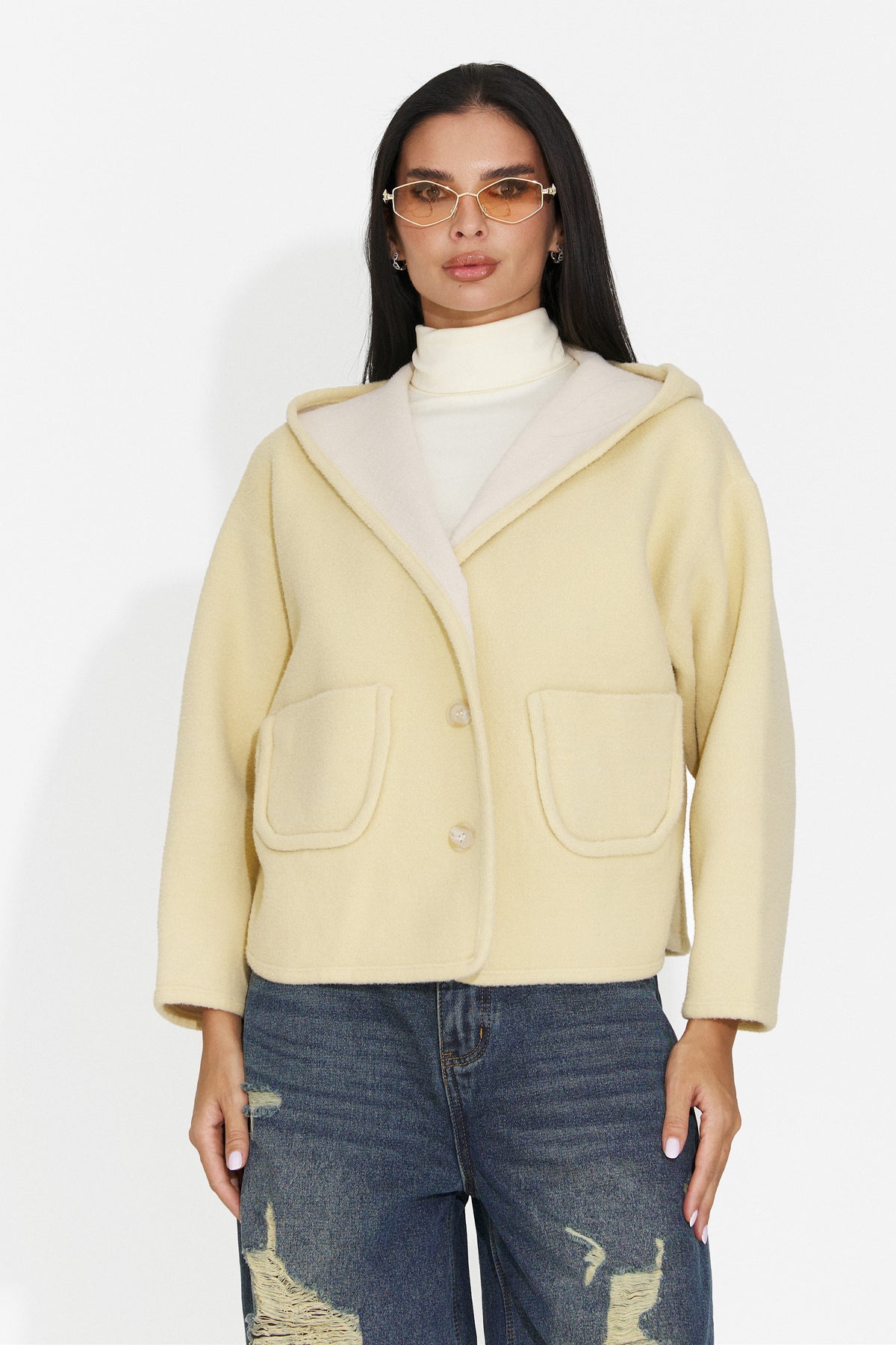 Jacheta casual galbena Ratvesia Bogas