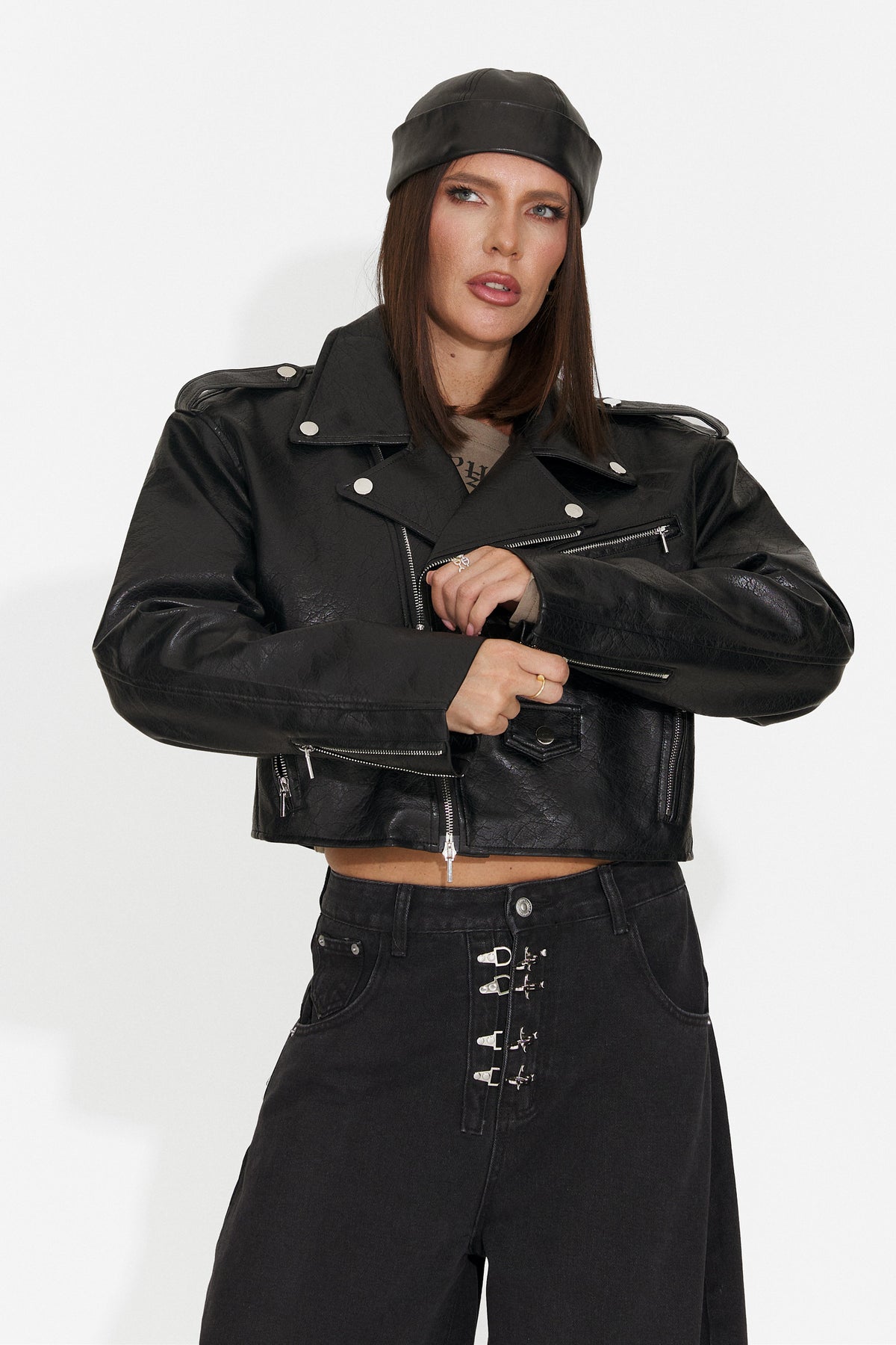 Jacheta casual neagra Glimyra Bogas