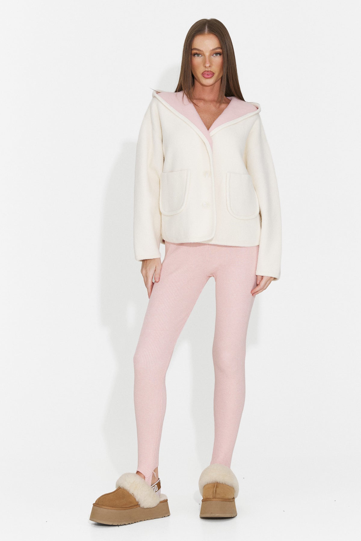 Jacheta casual roz Ratvesia Bogas
