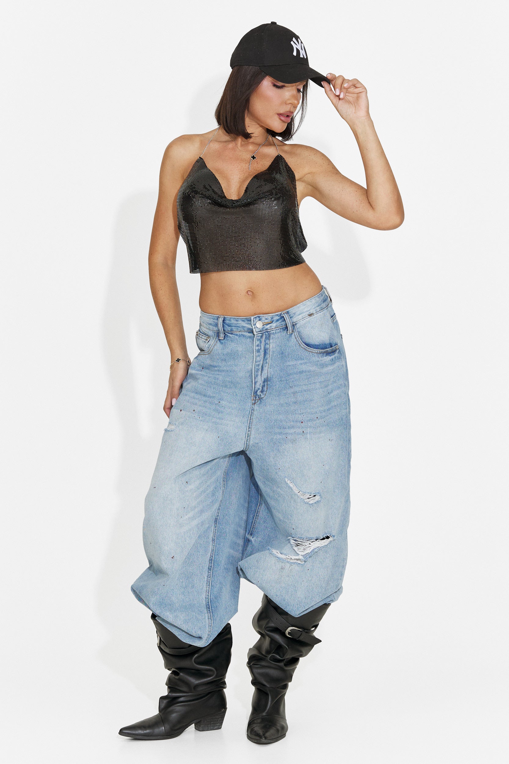 Maiou dama elegant negru Mireia Bogas