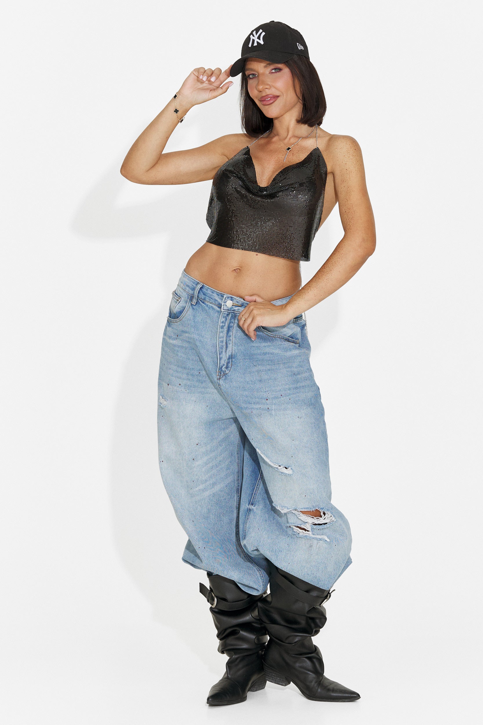 Maiou dama elegant negru Mireia Bogas