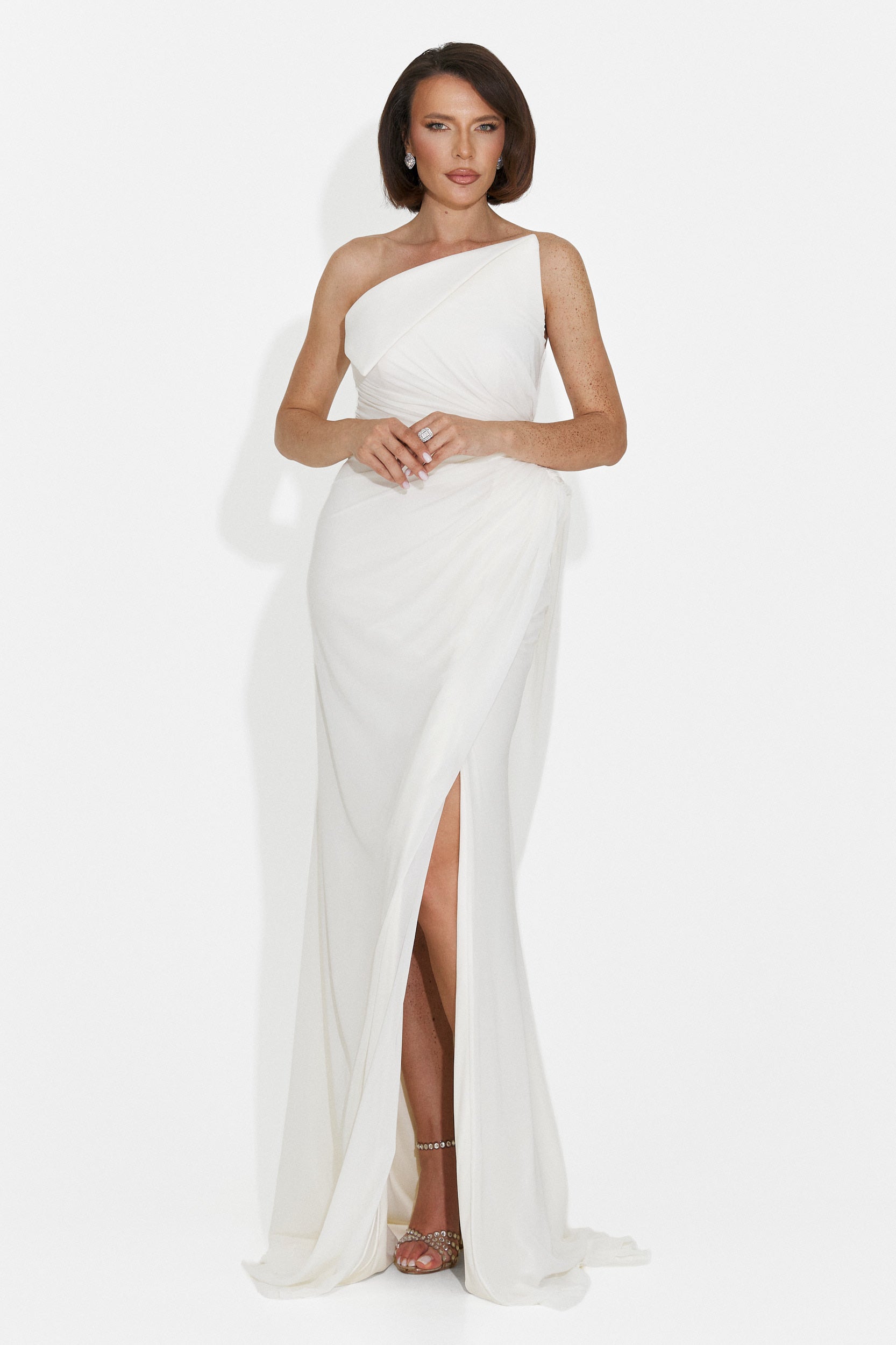 Rochie dama lunga alba Felina Bogas
