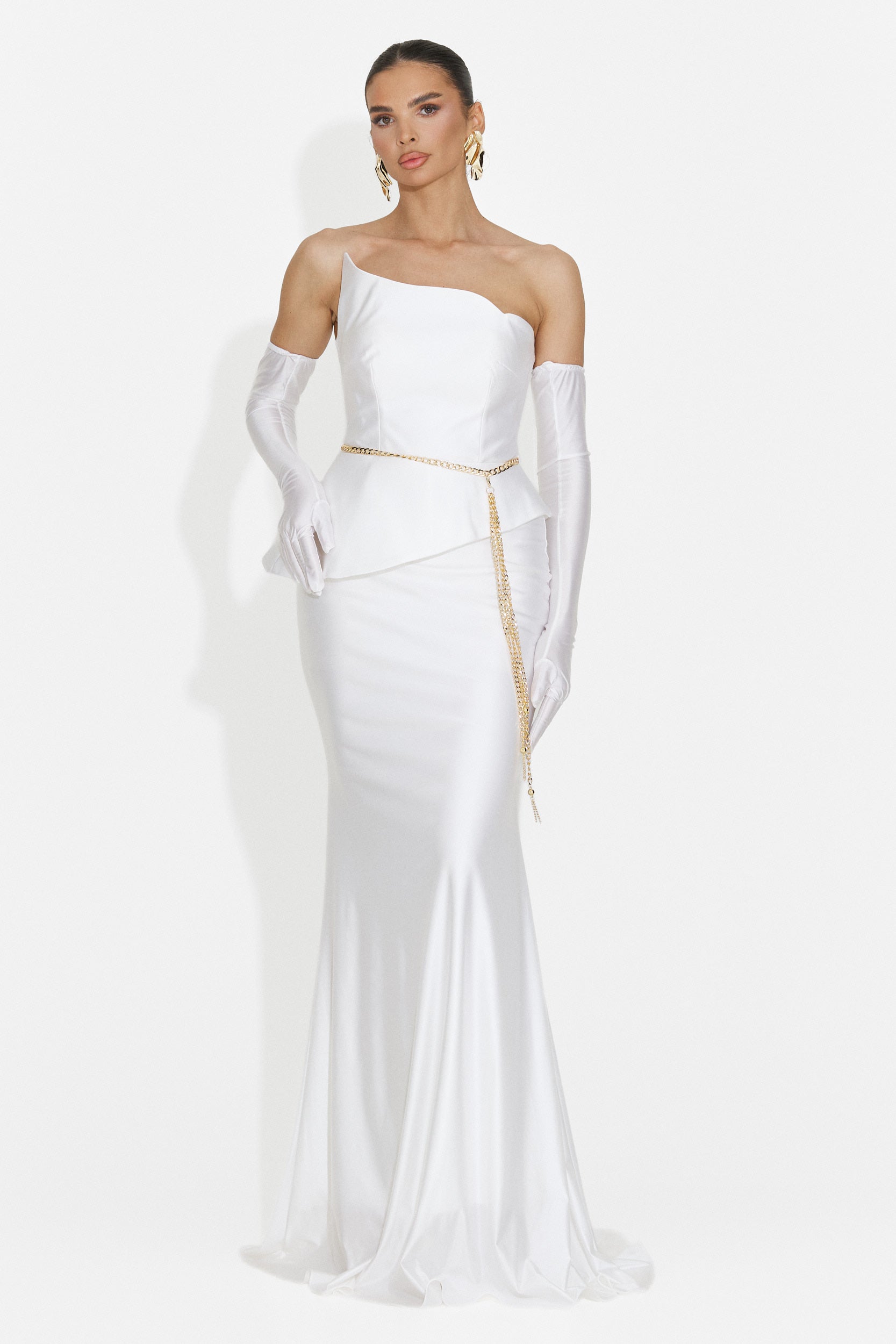 Rochie dama lunga alba Merle Bogas