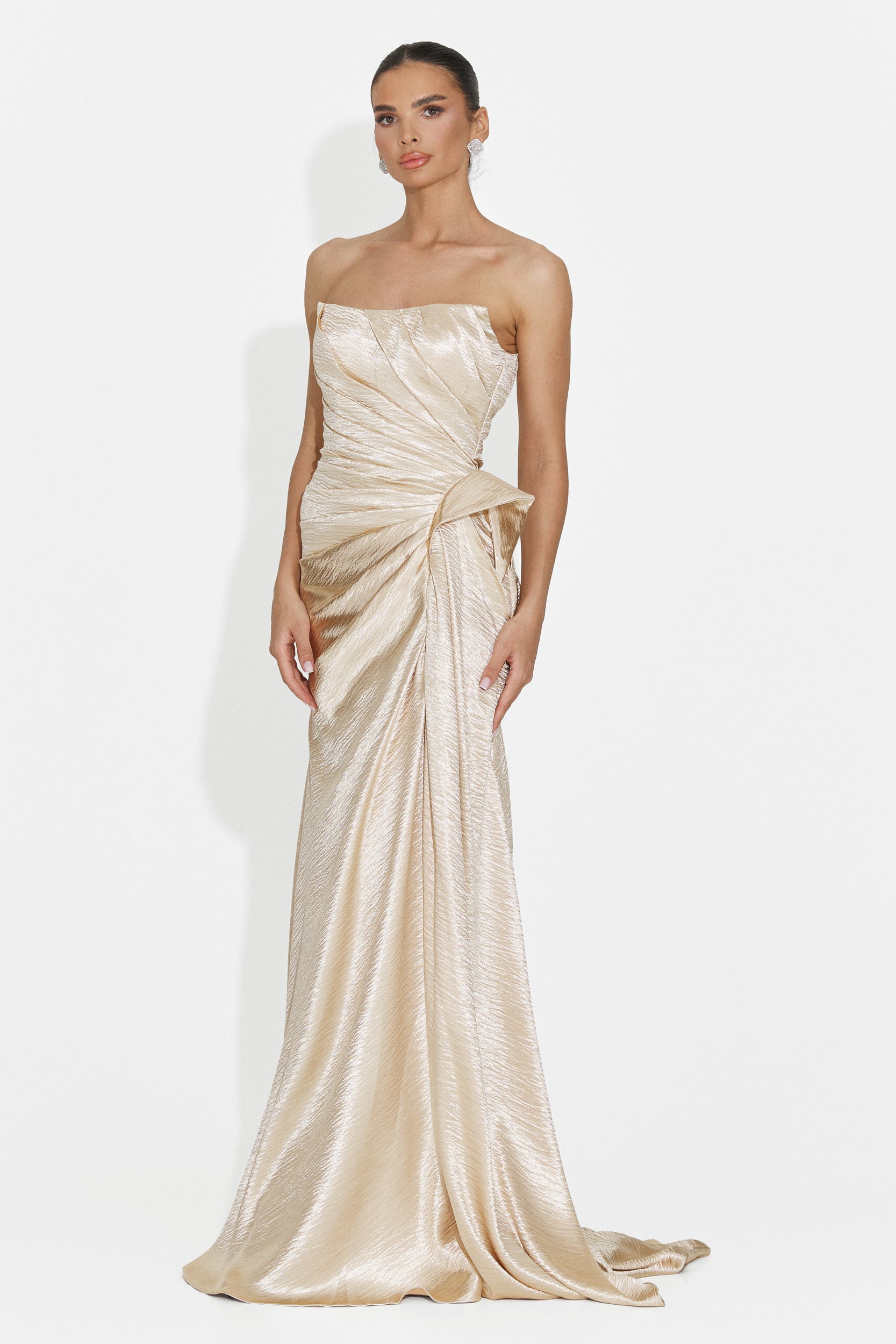 Rochie dama lunga bej Fischer Bogas
